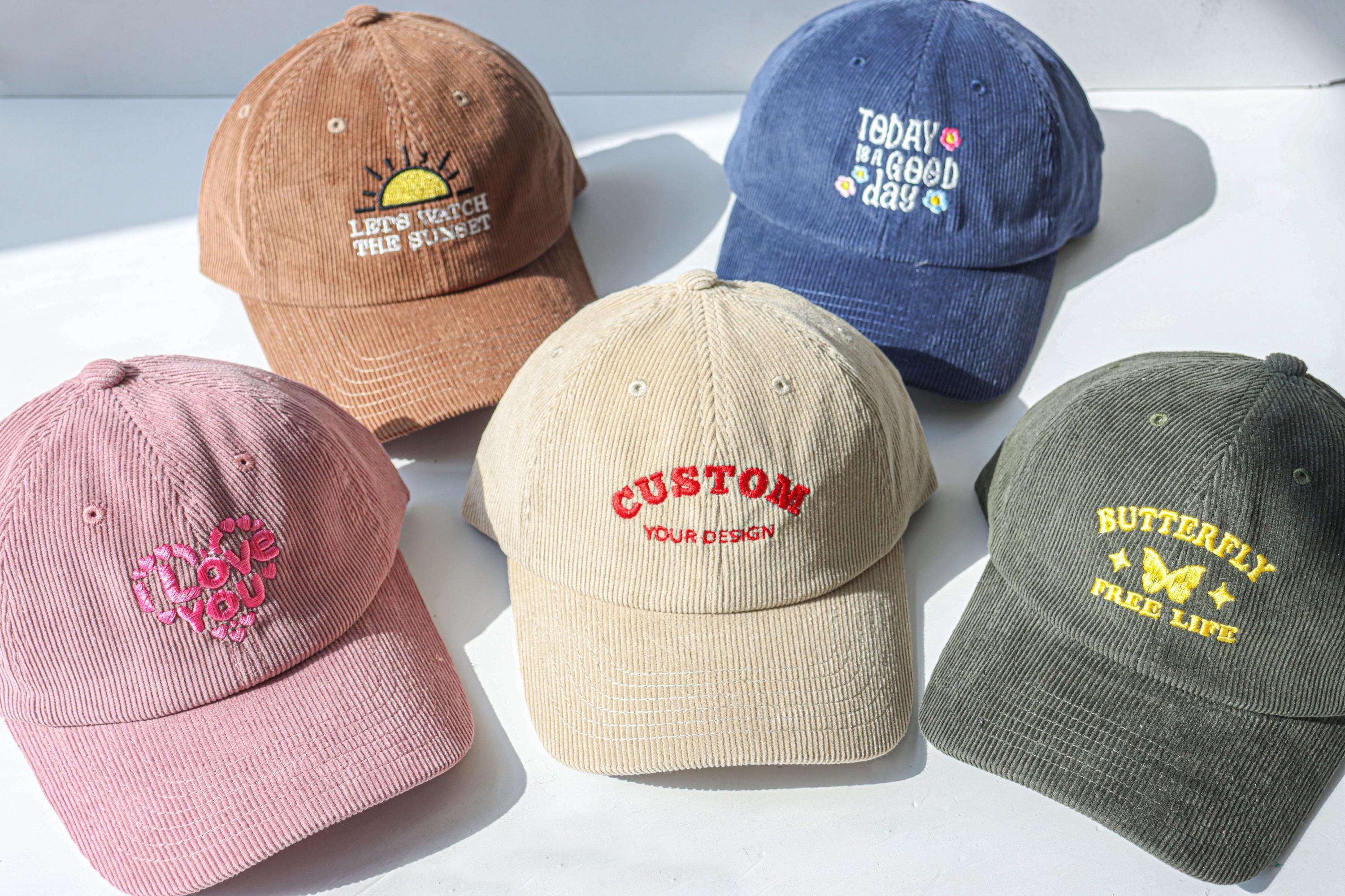 Personalized Embroidered Text Or Design Corduroy Warm Soft Top Duck Down Hat - Customize Personalized Embroidered Text - Give Himher A Gift