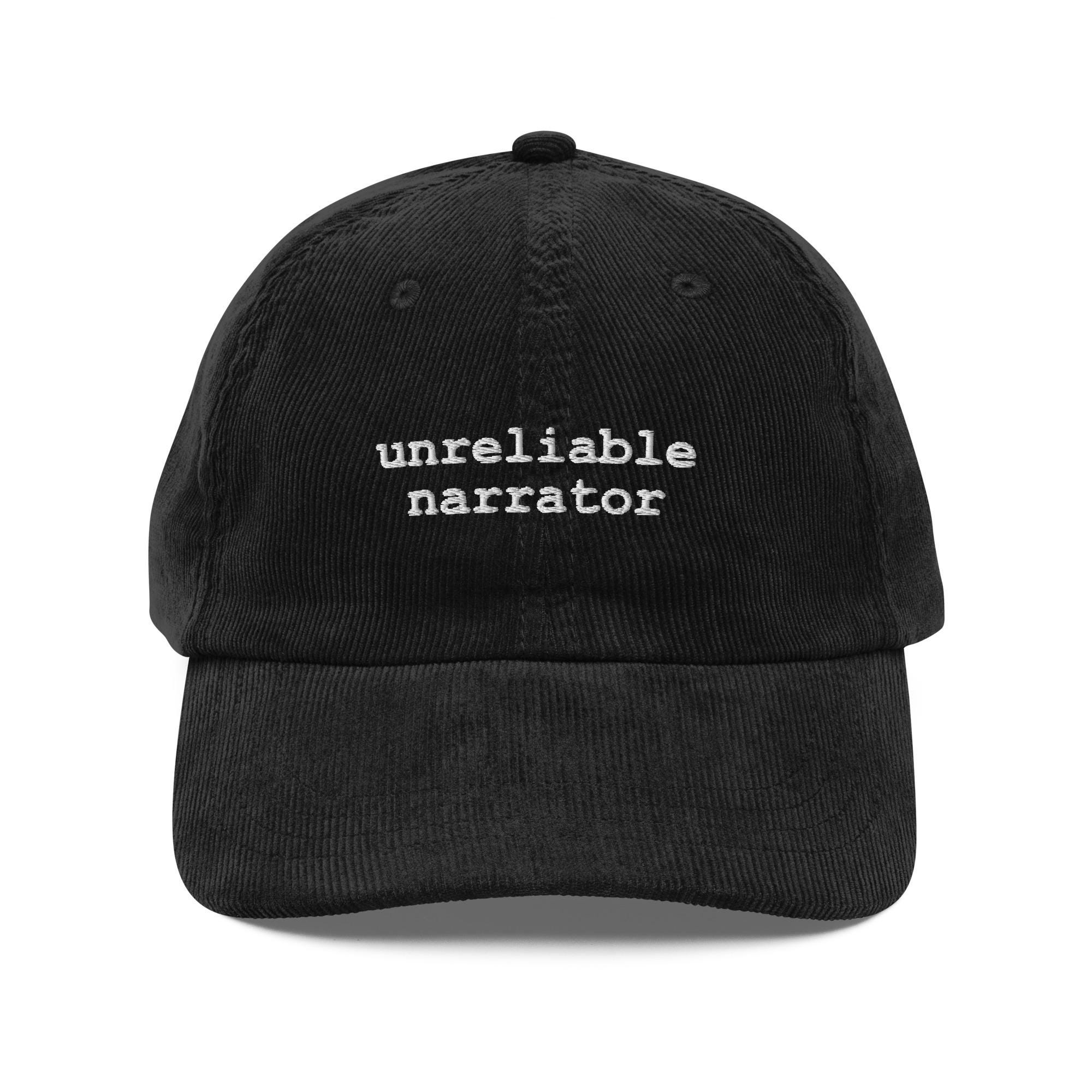 Unreliable Narrator Embroidered Corduroy Hat For Book Lovers