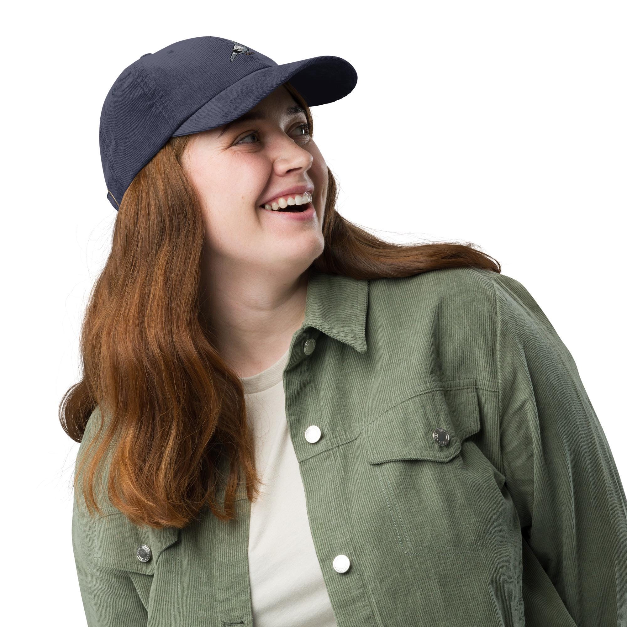 Pigeon Embroidered Vintage Corduroy Cap Stylish Casual Wear Unisex Hat