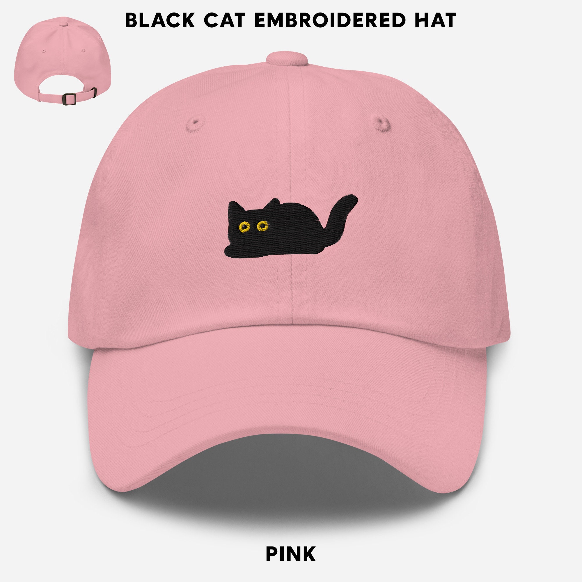Black Cat Embroidered Hat Gift Black Cat Gift Cat Baseball Hat Gift For Cat Moms Cat Dads Cat Gifts Cute Cat Gift Dad Hat Gift Cat Present