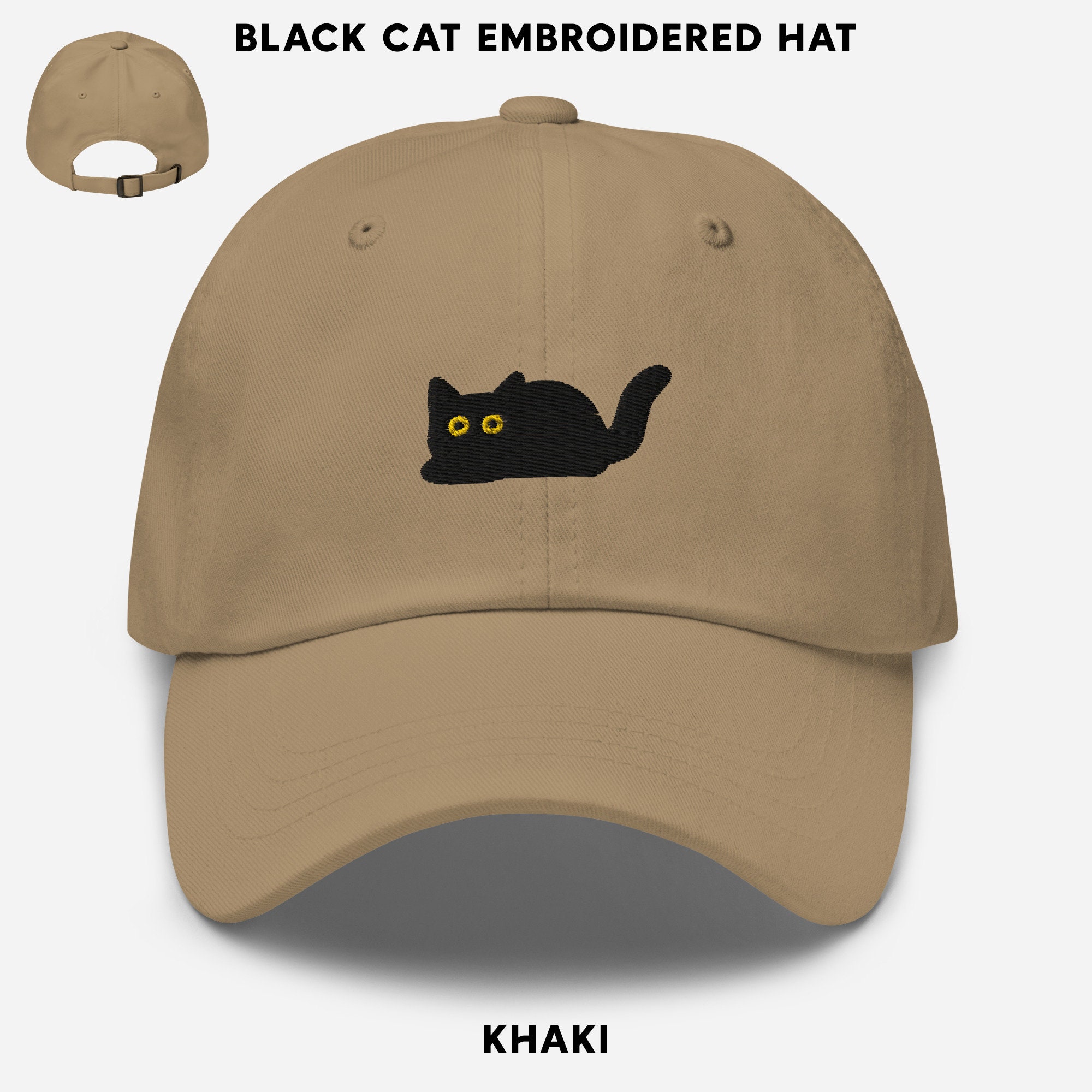 Black Cat Embroidered Hat Gift Black Cat Gift Cat Baseball Hat Gift For Cat Moms Cat Dads Cat Gifts Cute Cat Gift Dad Hat Gift Cat Present