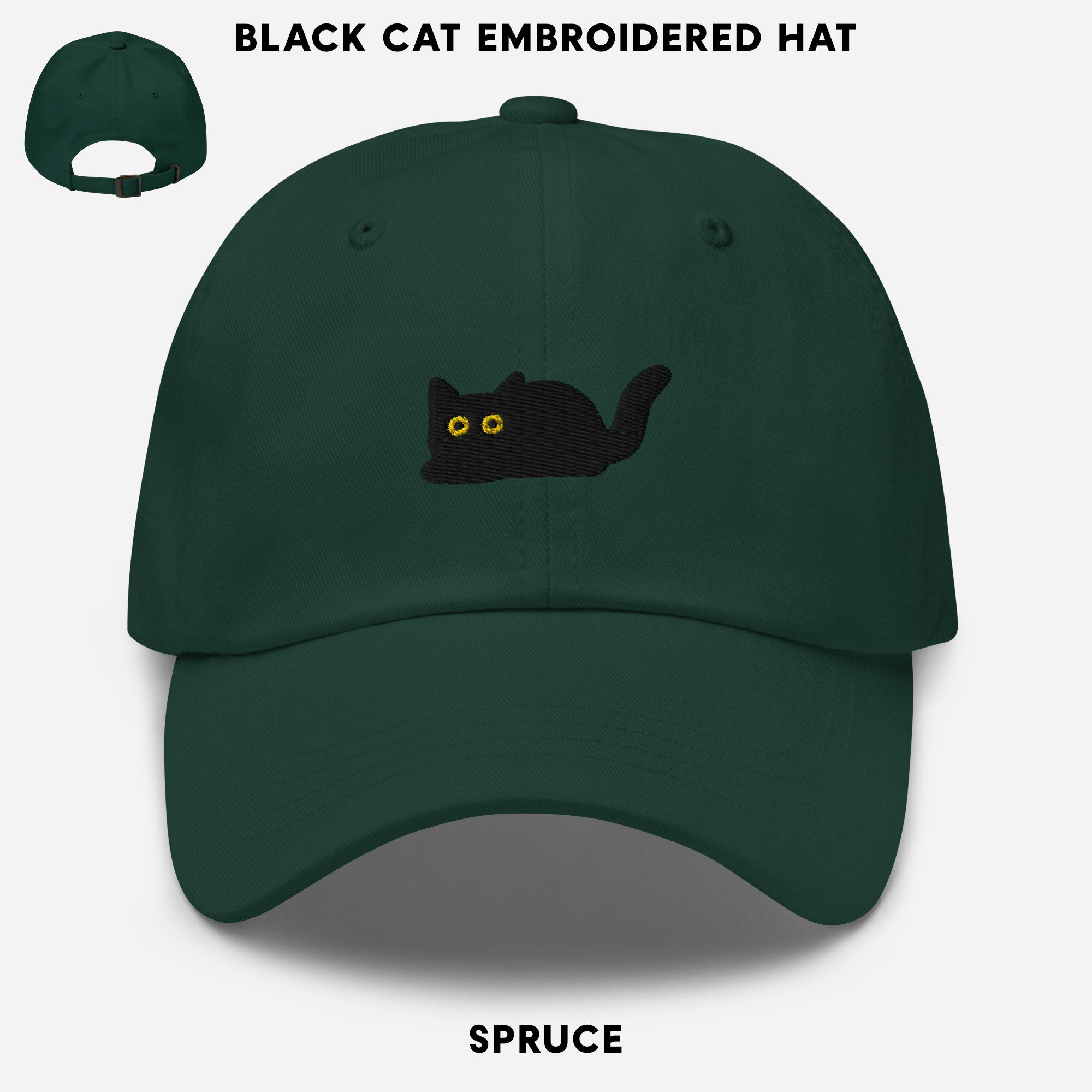 Black Cat Embroidered Hat Gift Black Cat Gift Cat Baseball Hat Gift For Cat Moms Cat Dads Cat Gifts Cute Cat Gift Dad Hat Gift Cat Present
