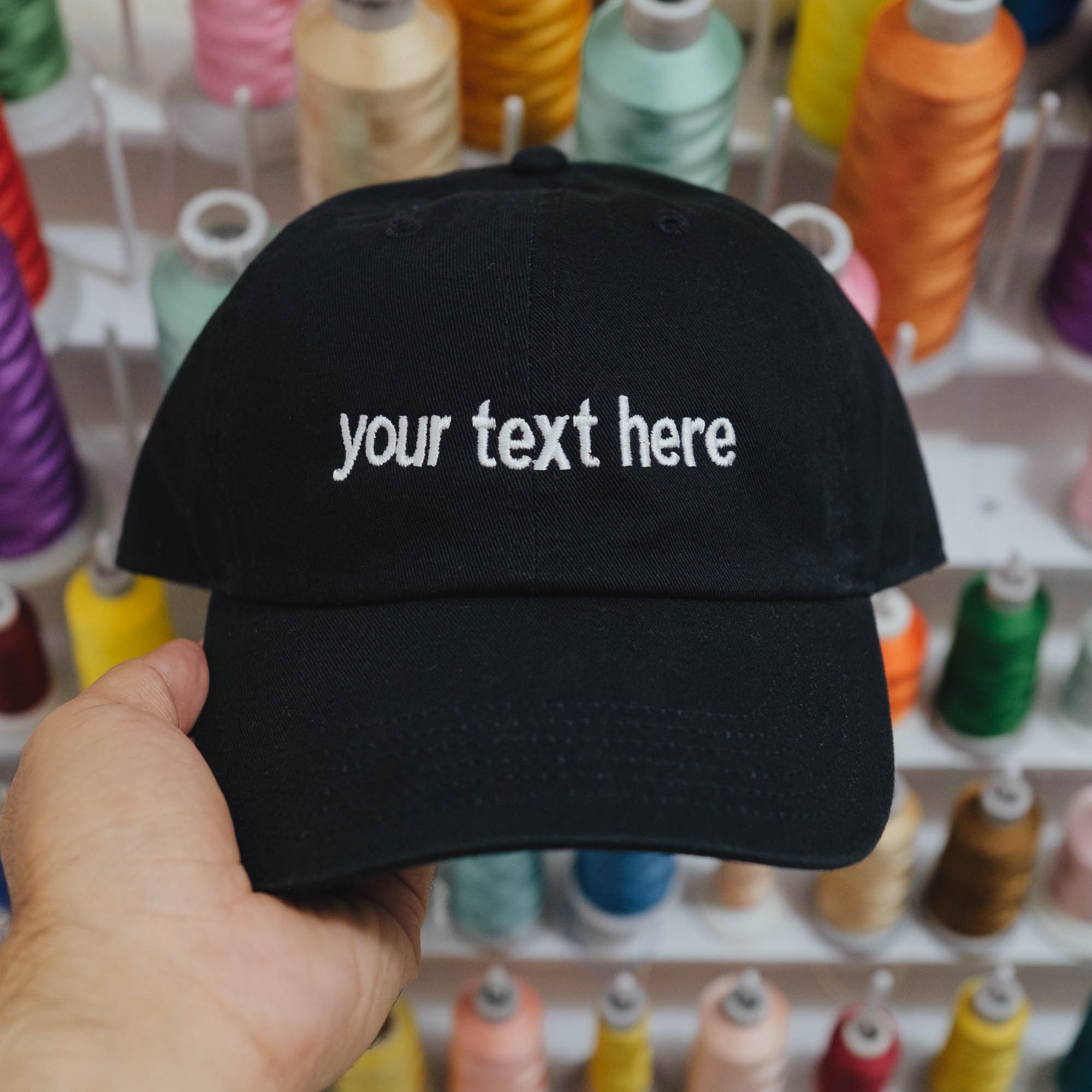 Custom Text Embroidered Dad Hat