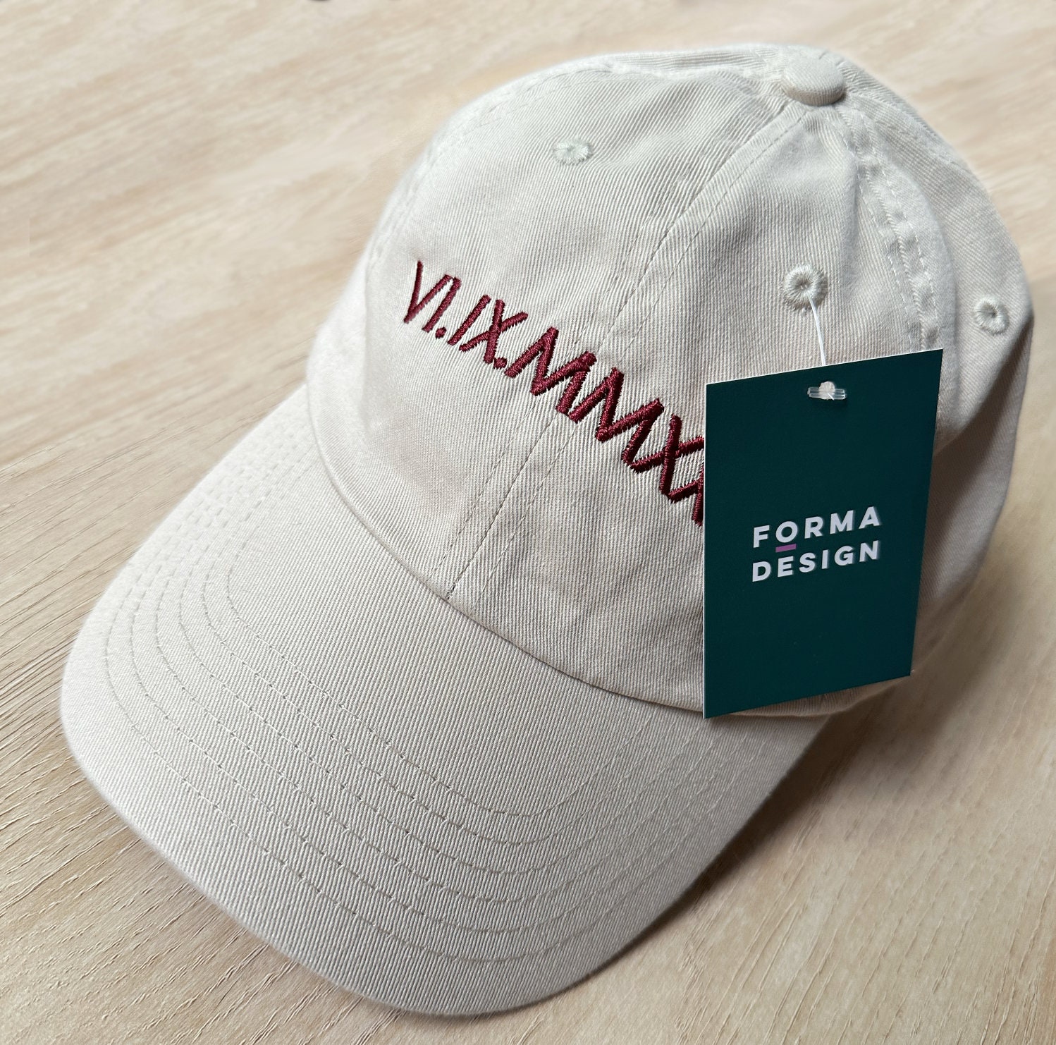 Custom Roman Numeral Embroidered Cap Initial Heart Custom Embroidered Hat Anniversary Date Personalized Cap Bachelorette