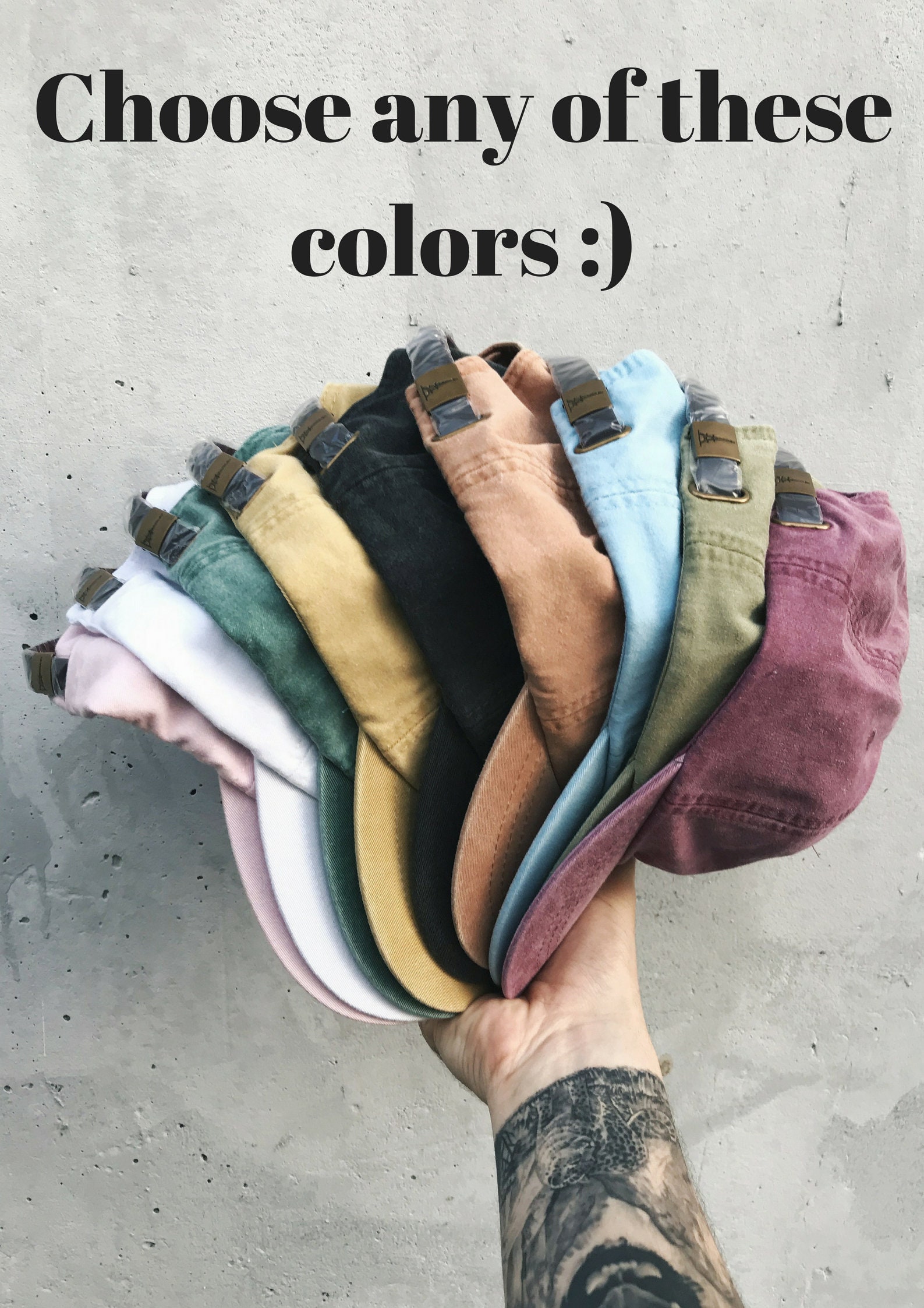 Custom Hand Stitched Hat Hand Embroidered Hat Floral Hat Colorful Hat Botanical Hat Embroidered Baseball Cap Washed Denim Hat