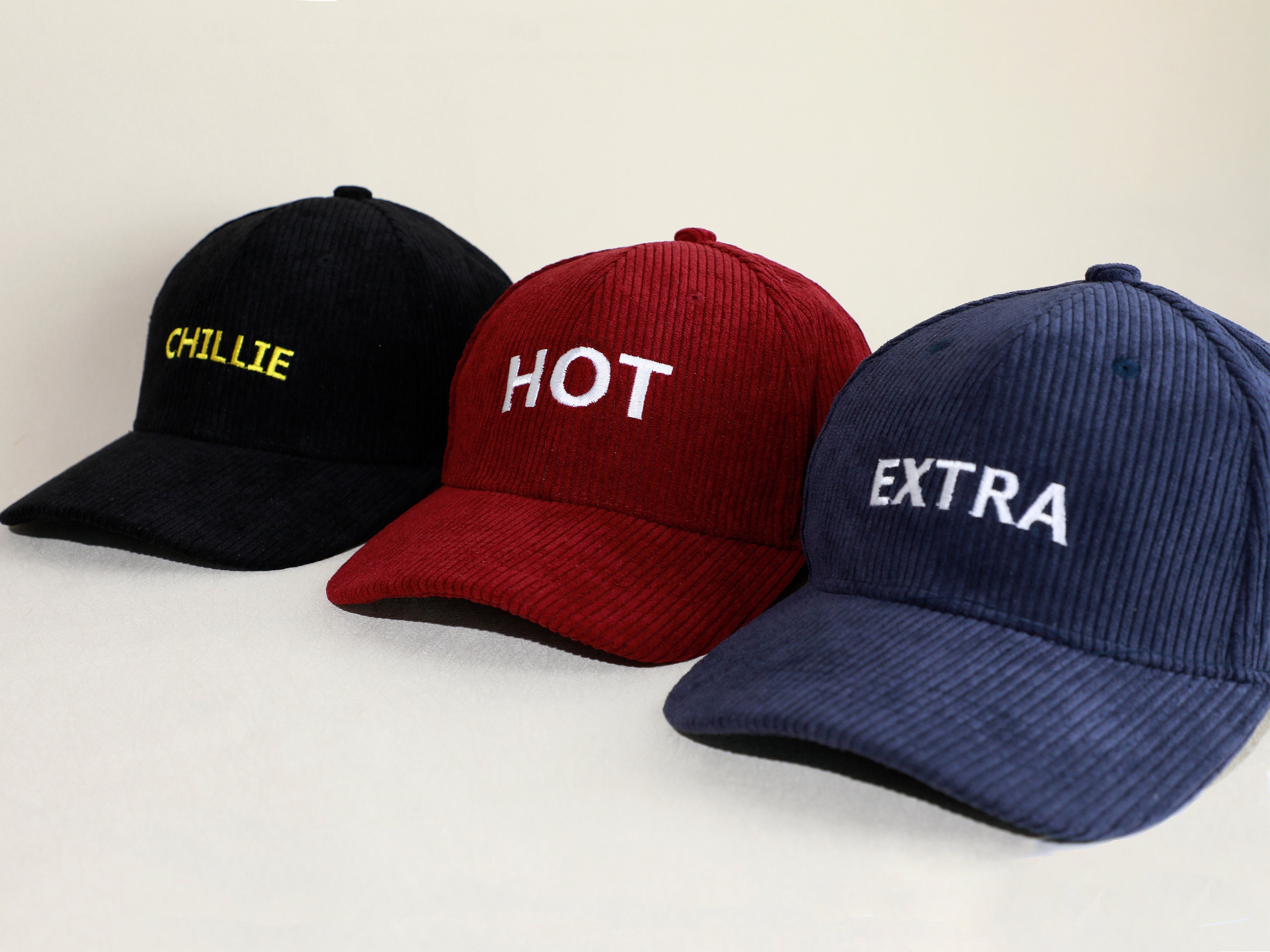 Embroidery Logo Baseball Hat Custom Embroidered Hat Personalized Dad Cap Your Own Text Monogram Corduroy Hats Small Business Merch