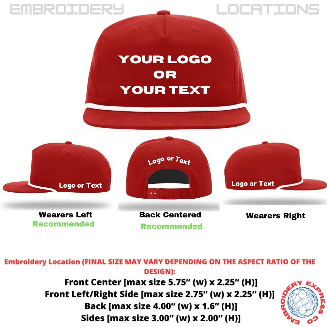 256 Umpqua Rope Hats Custom Embroidery Hats Five-panel Flat Bill Hats Snapback Hats Personalized Richardson Umpqua Hats