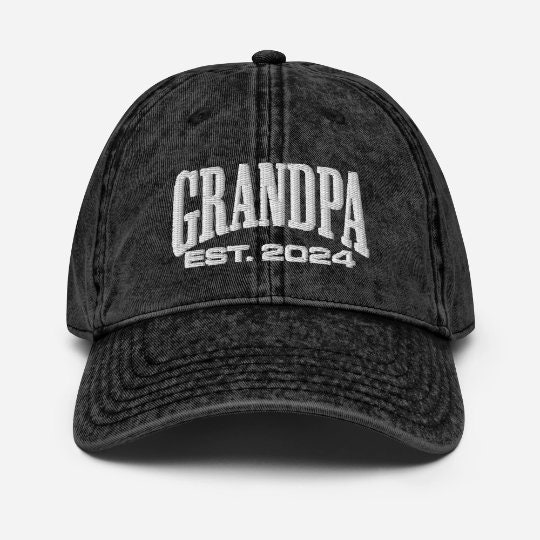 Corduroy Hat Custom Embroidered Hat Personalized Vintage Baseball Hat Gift For New Grandma Grandpa Pregnancy Announcement Mothers Day Gift
