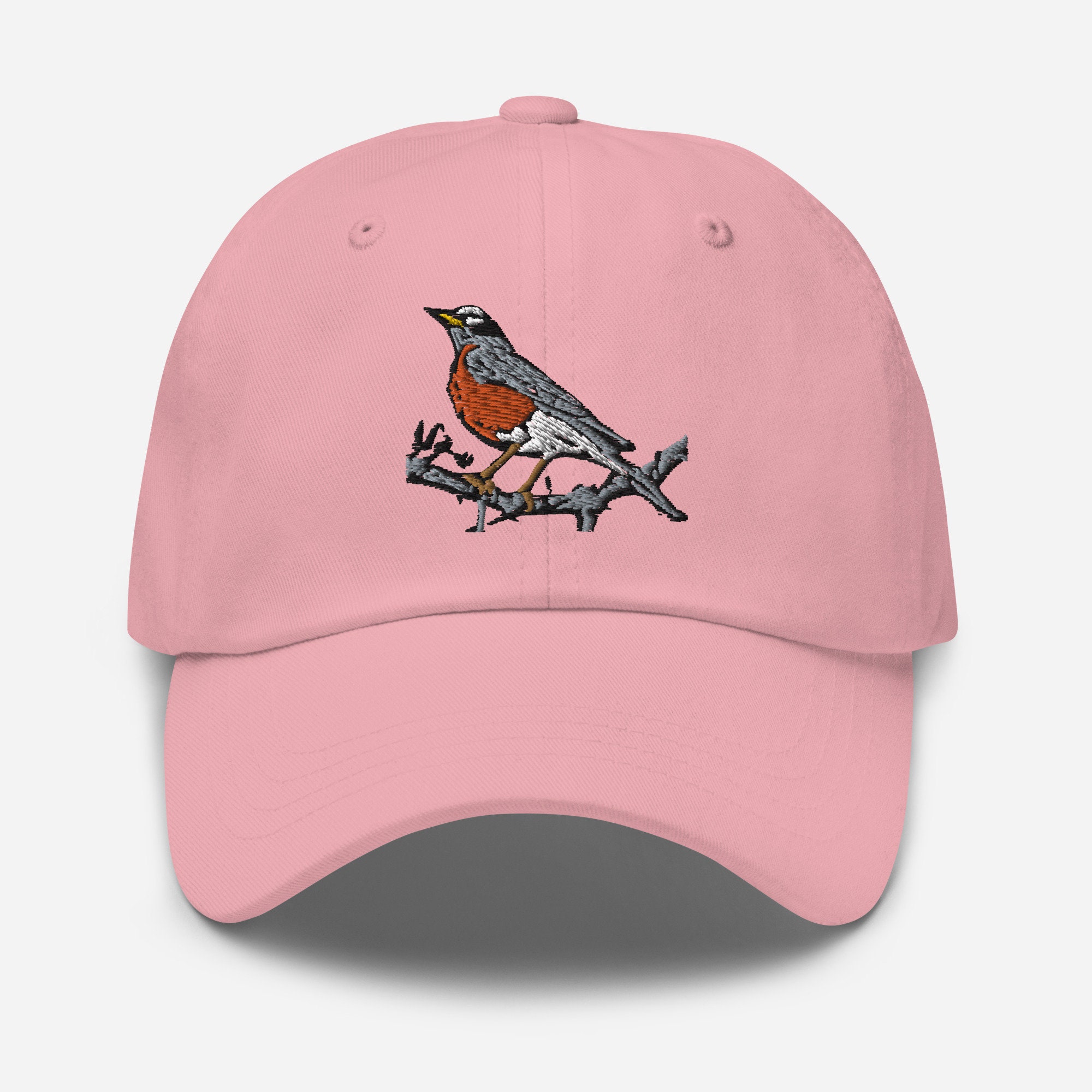 American Robin Embroidered Hat - Nature Lover's Gift Birdwatching Accessory Cotton Cap Unique Wildlife Embroidery