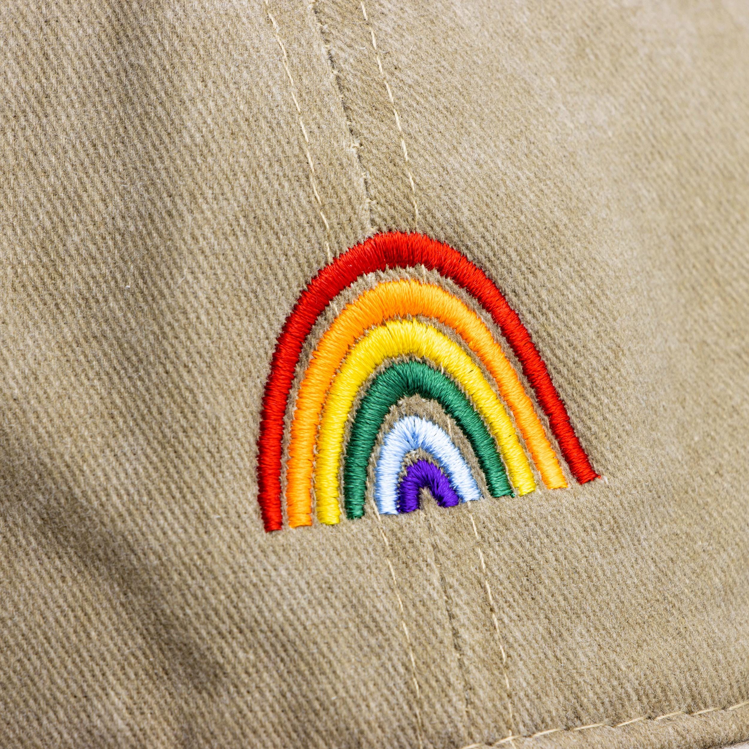 Rainbow Embroidered Dad Hatcustom Embroidered Hatembroidered Cotton Baseball Cap With Custom Textunisex Snapbackoutdoor Camping Hat