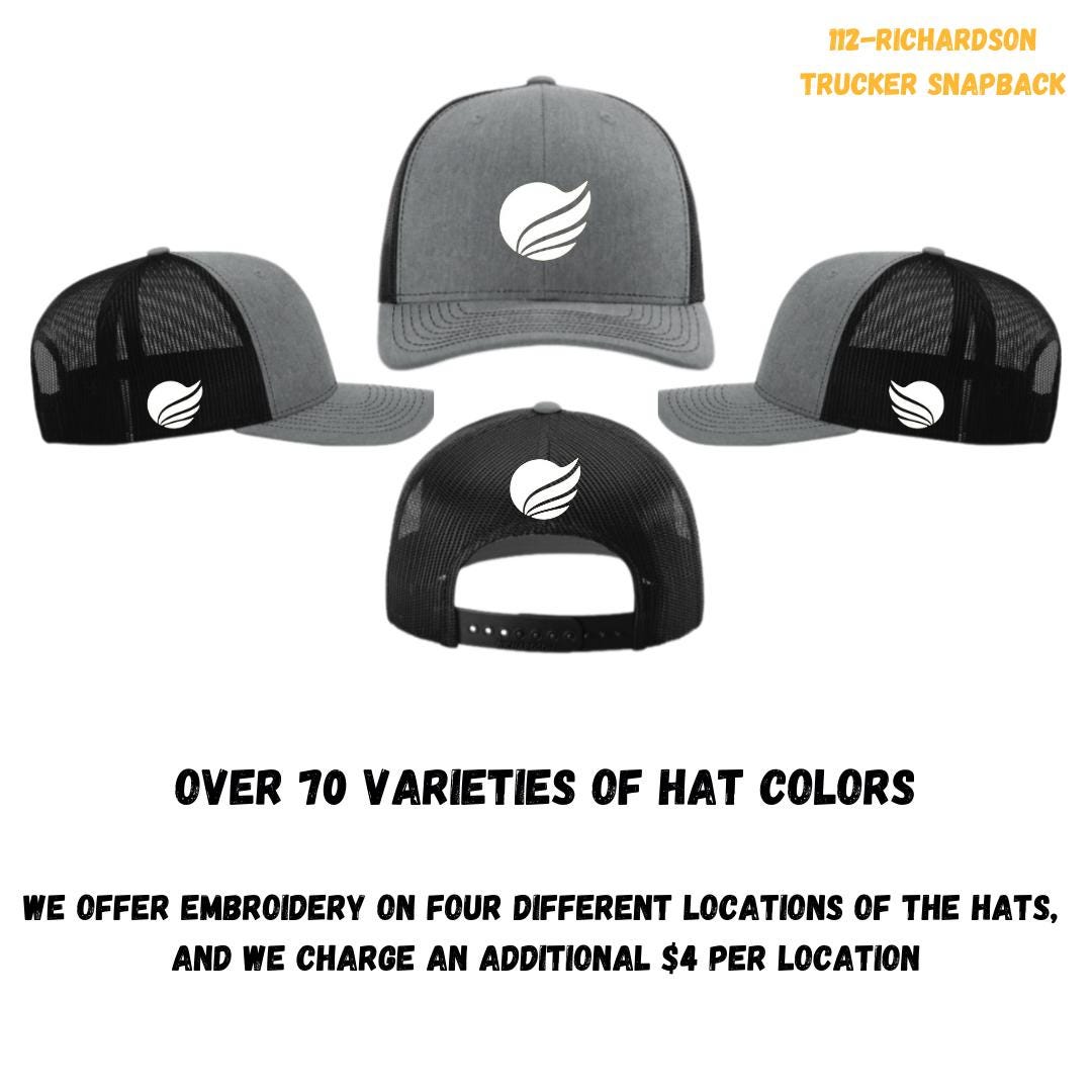 Single Hat Or Bulk Order Custom Embroidery On Hats 258 Richardson Performance With Rope Hats Rope Hats Snapback Hats