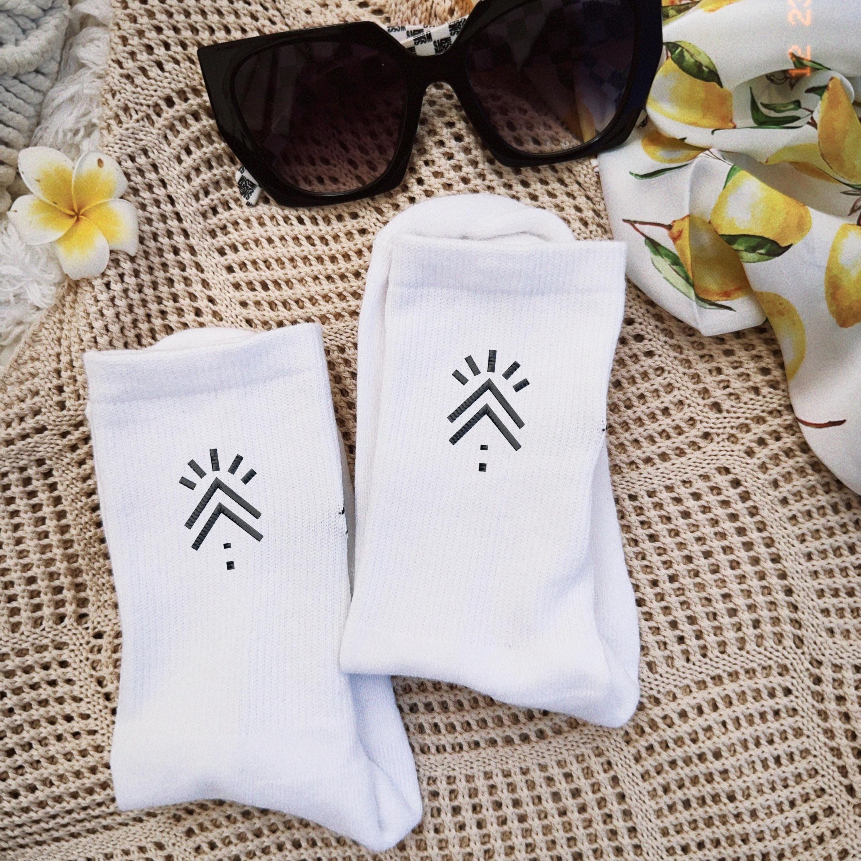 Ornament Sports Socks Embroidered Socks Embroidered Socks Personalized Sports Socks Crew Socks Funny Socks Tennis Socks Surfboard