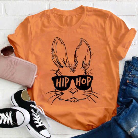Hip Hop Bunny Teacher T-Shirt