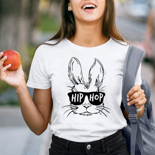Hip Hop Bunny Teacher T-Shirt