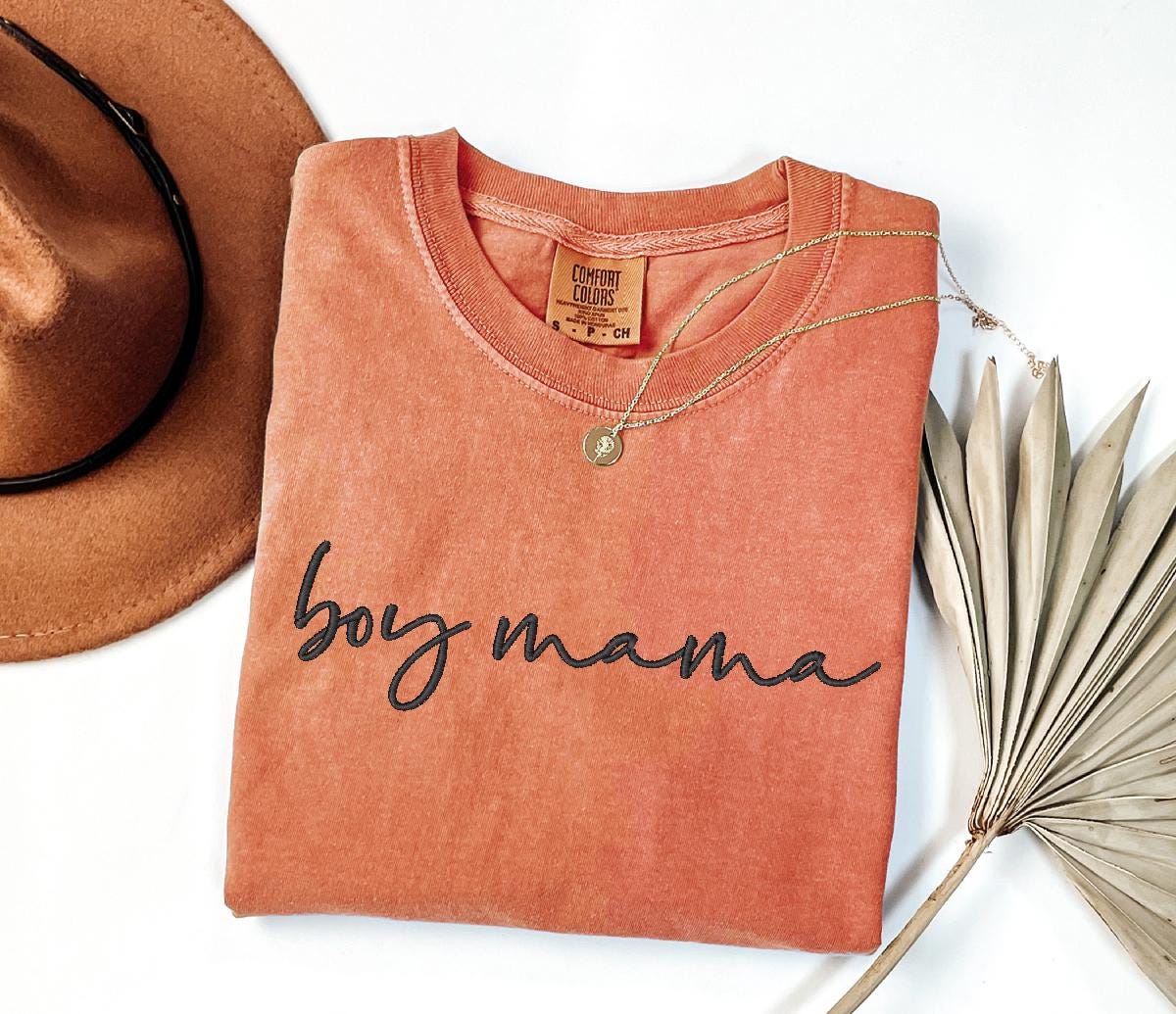 Boy Mama Embroidered Shirts Boy Mama Shirts Unisex Comfort Color Mom Tee Busy And Comfy Mom Life Shirt Mother's Day Gift Gifts For Mom