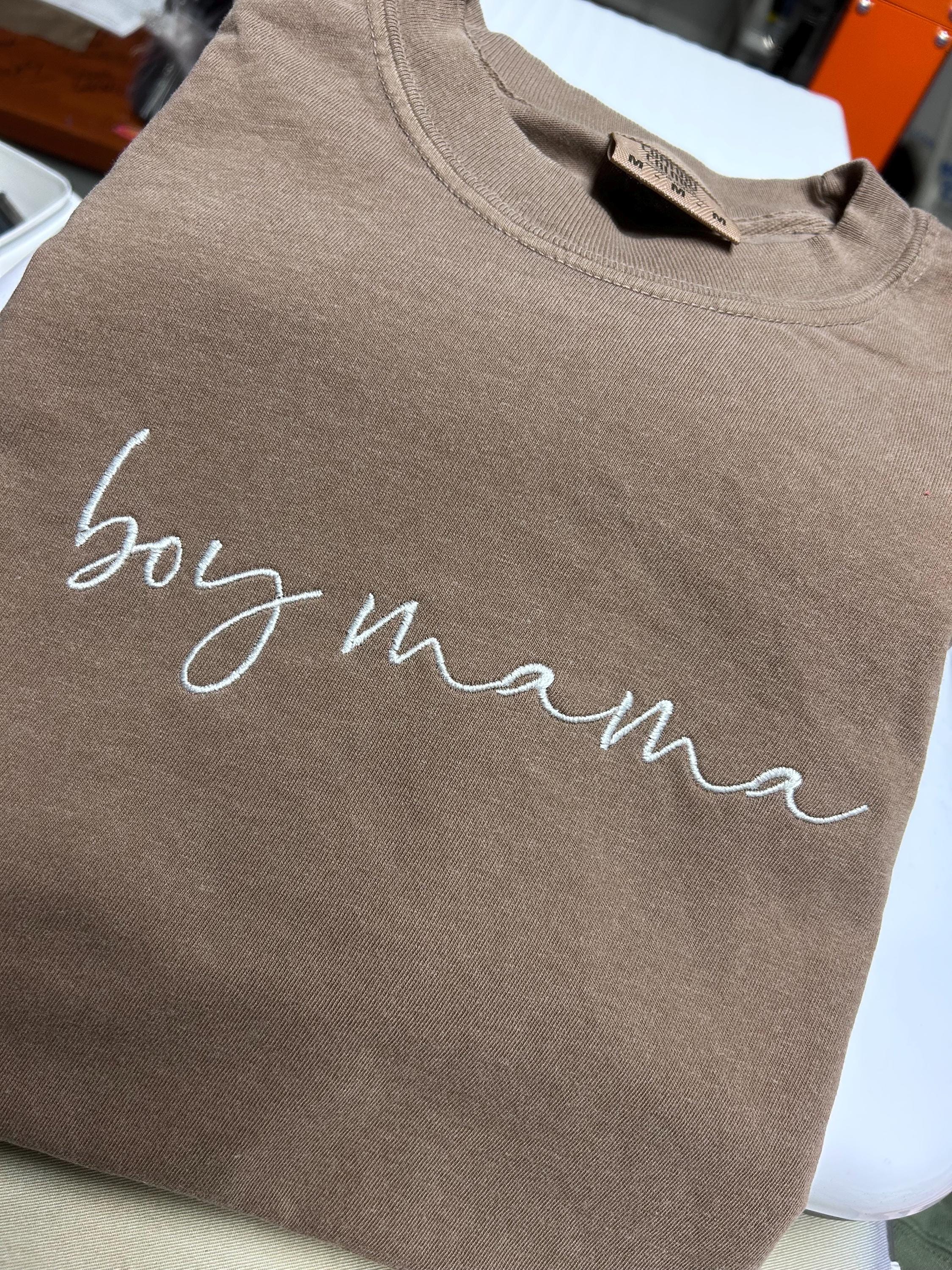 Boy Mama Embroidered Shirts Boy Mama Shirts Unisex Comfort Color Mom Tee Busy And Comfy Mom Life Shirt Mother's Day Gift Gifts For Mom