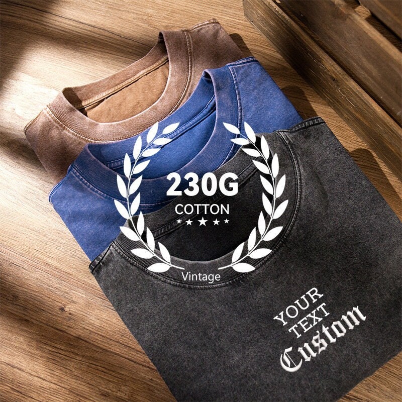 Custom T Shirt Personalized Embroidered T-shirts Embroidered Tee Vintage Top Embroidered Tshirt Gift For Him Personalized Gifts 24030901