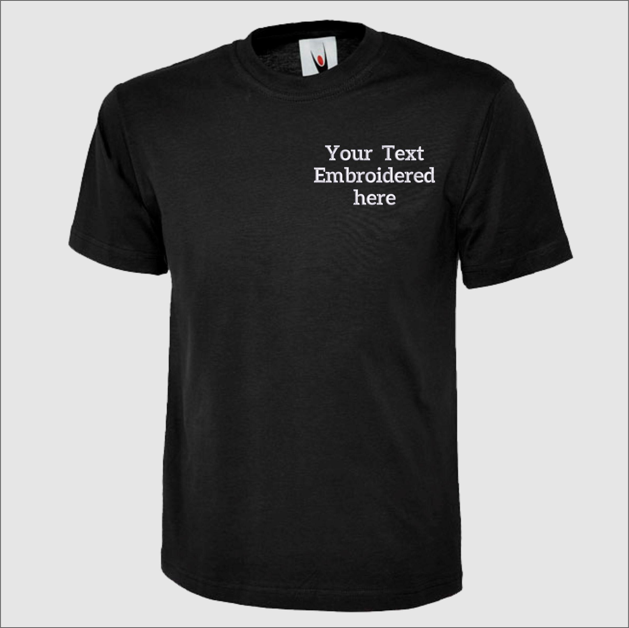 Custom Embroidered Shirt Personalised Text And Logo T-shirt Customised Name Monogrammed Shirts Company Name Shirts Gifts For Himhers