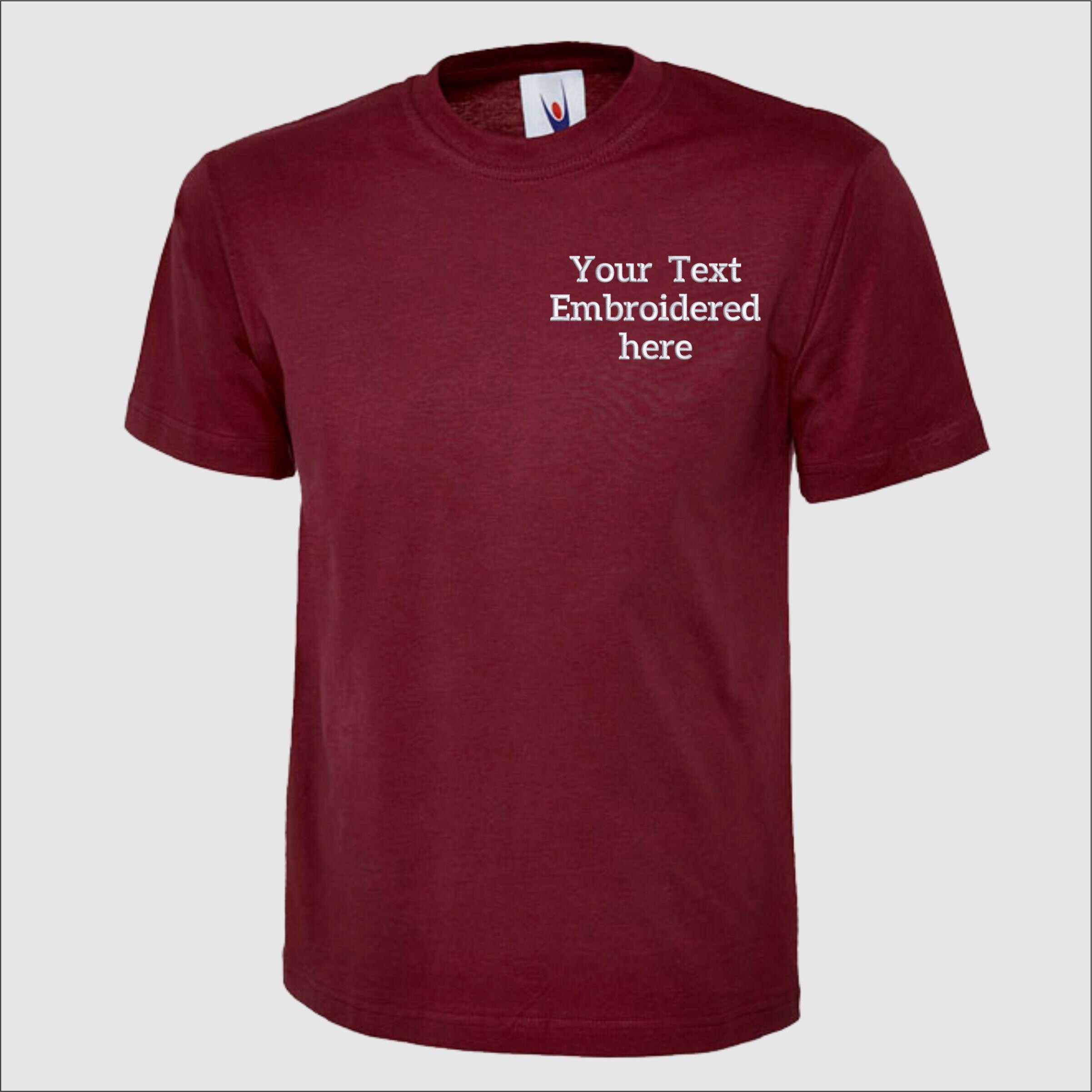 Custom Embroidered Shirt Personalised Text And Logo T-shirt Customised Name Monogrammed Shirts Company Name Shirts Gifts For Himhers