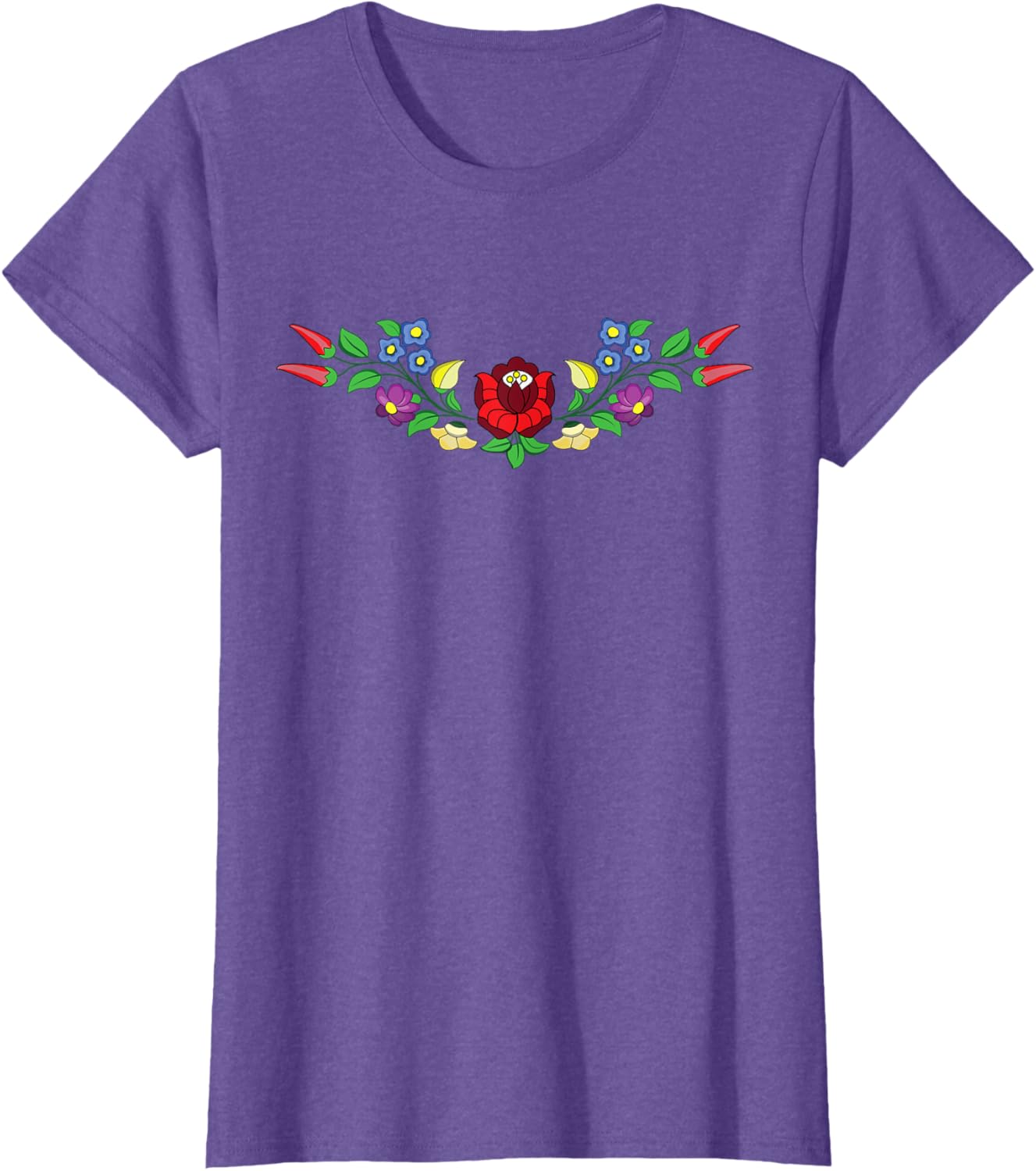 Hungarian Folk Art Vector Desing From Kalocsa Magyar T-shirt