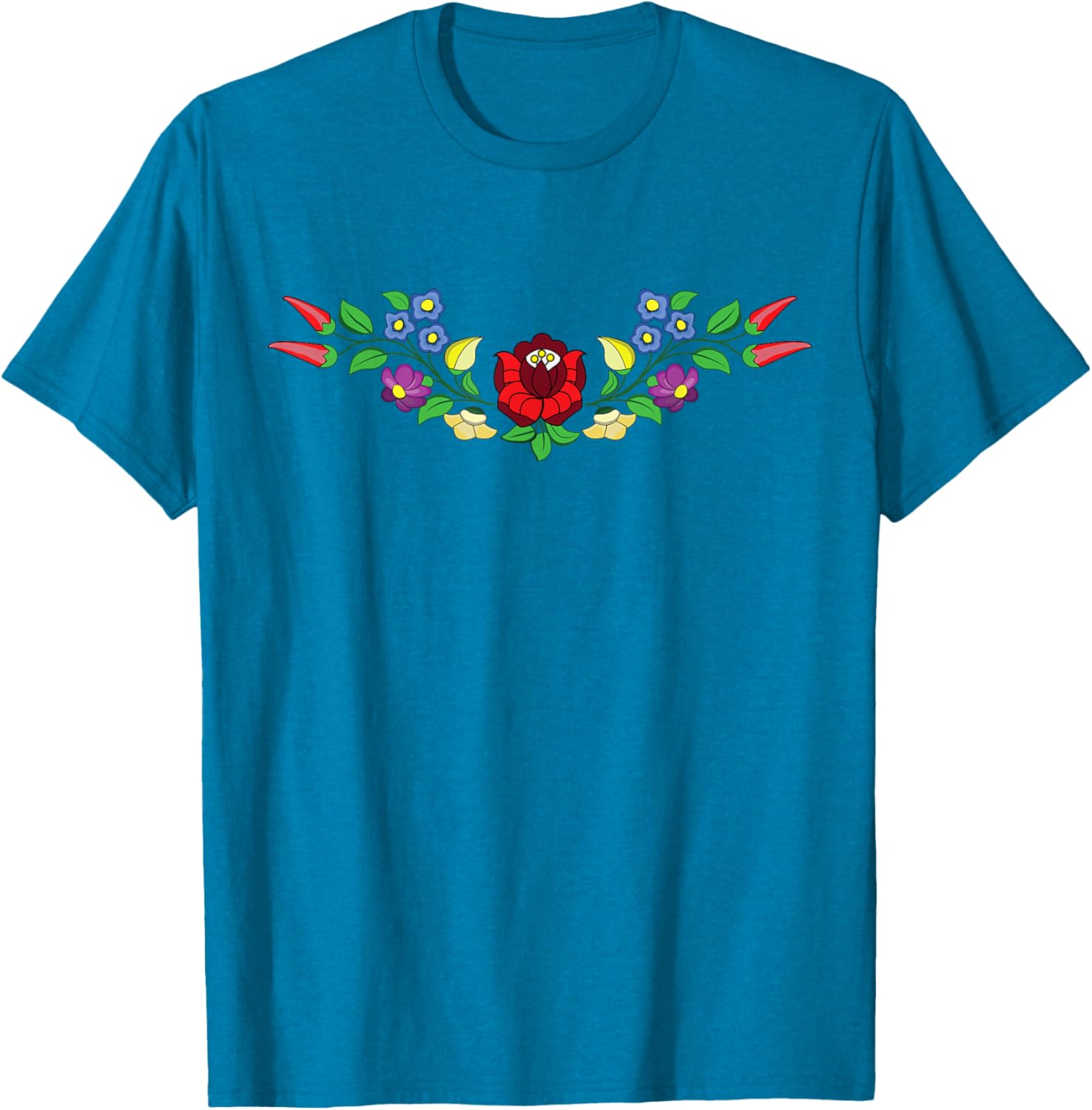 Hungarian Folk Art Vector Desing From Kalocsa Magyar T-shirt