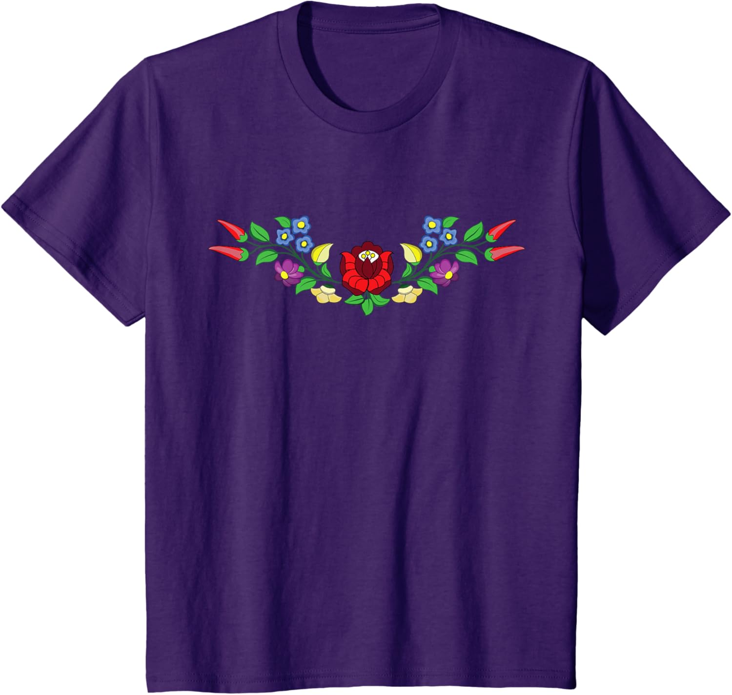 Hungarian Folk Art Vector Desing From Kalocsa Magyar T-shirt