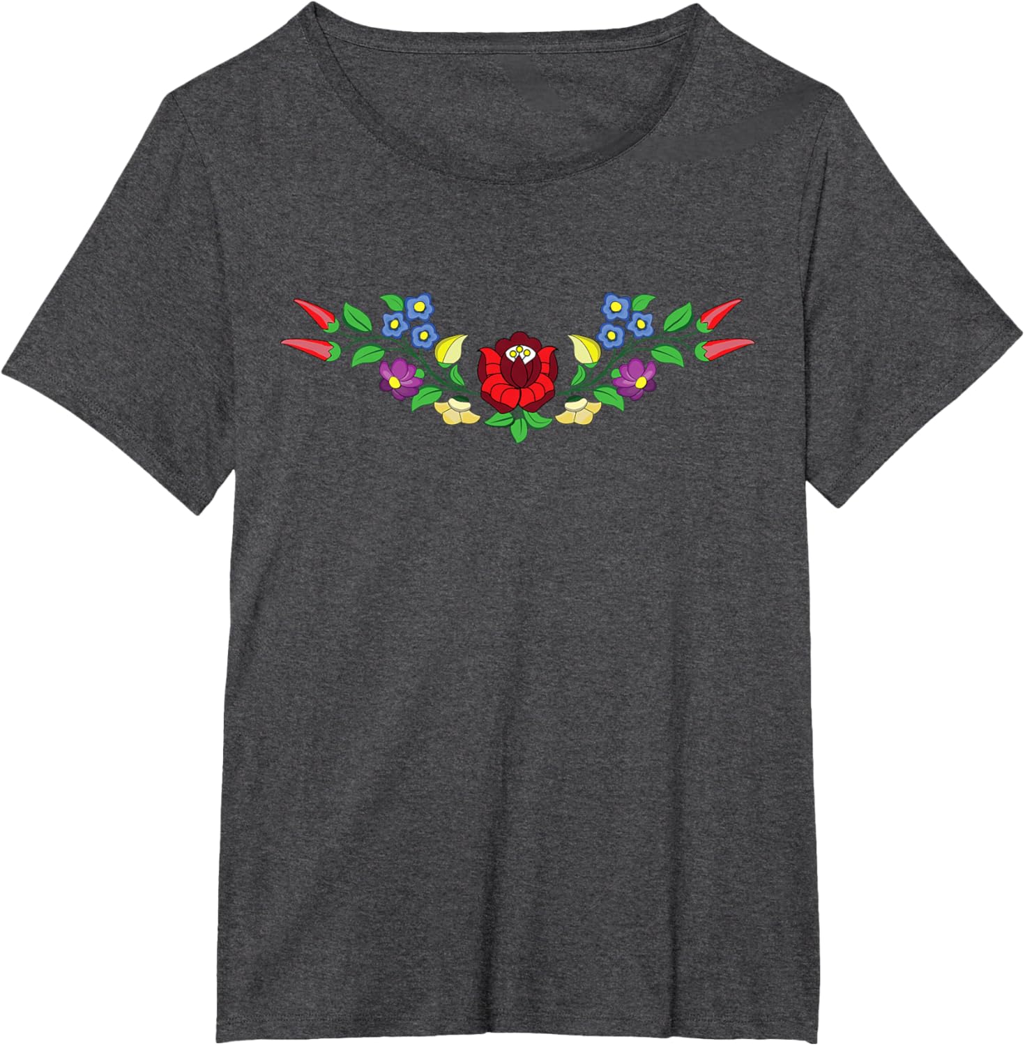 Hungarian Folk Art Vector Desing From Kalocsa Magyar T-shirt