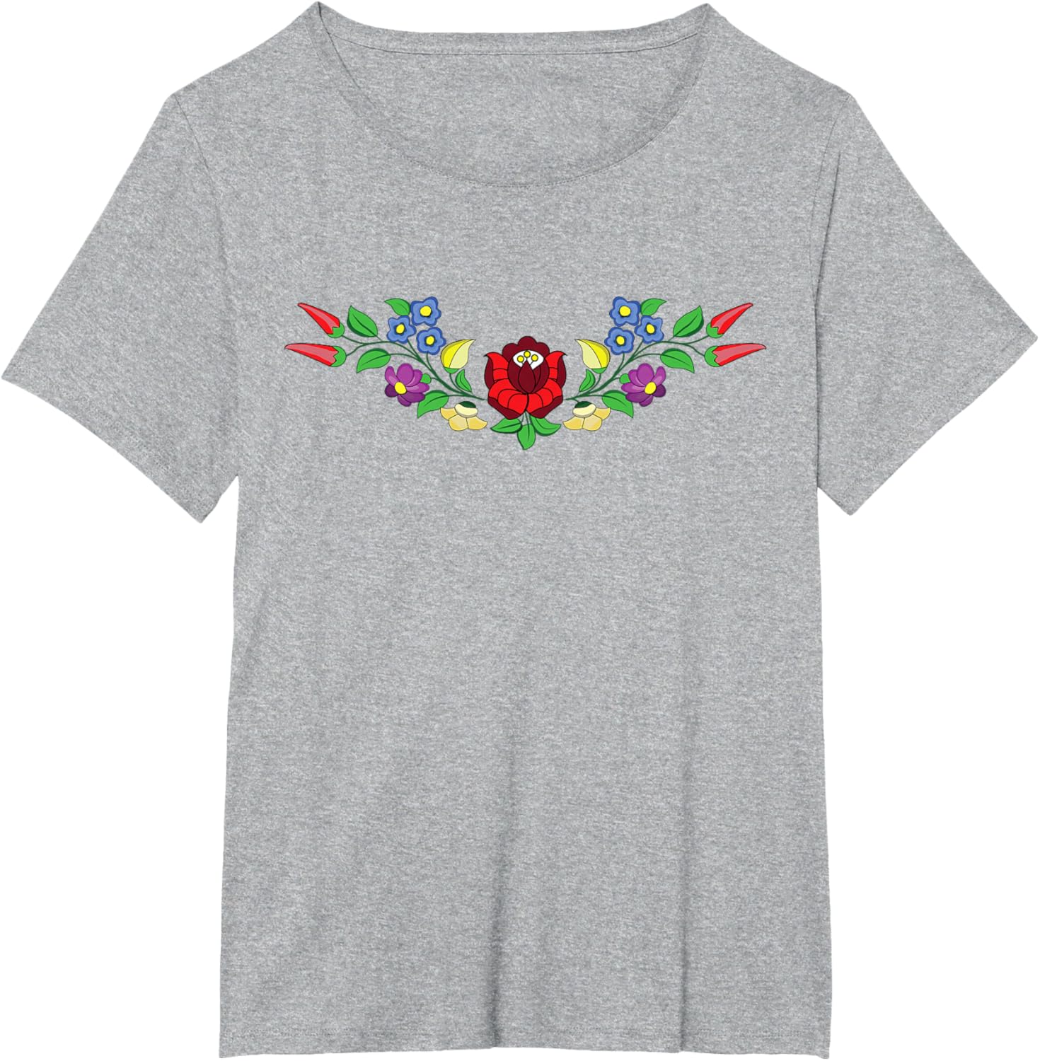 Hungarian Folk Art Vector Desing From Kalocsa Magyar T-shirt