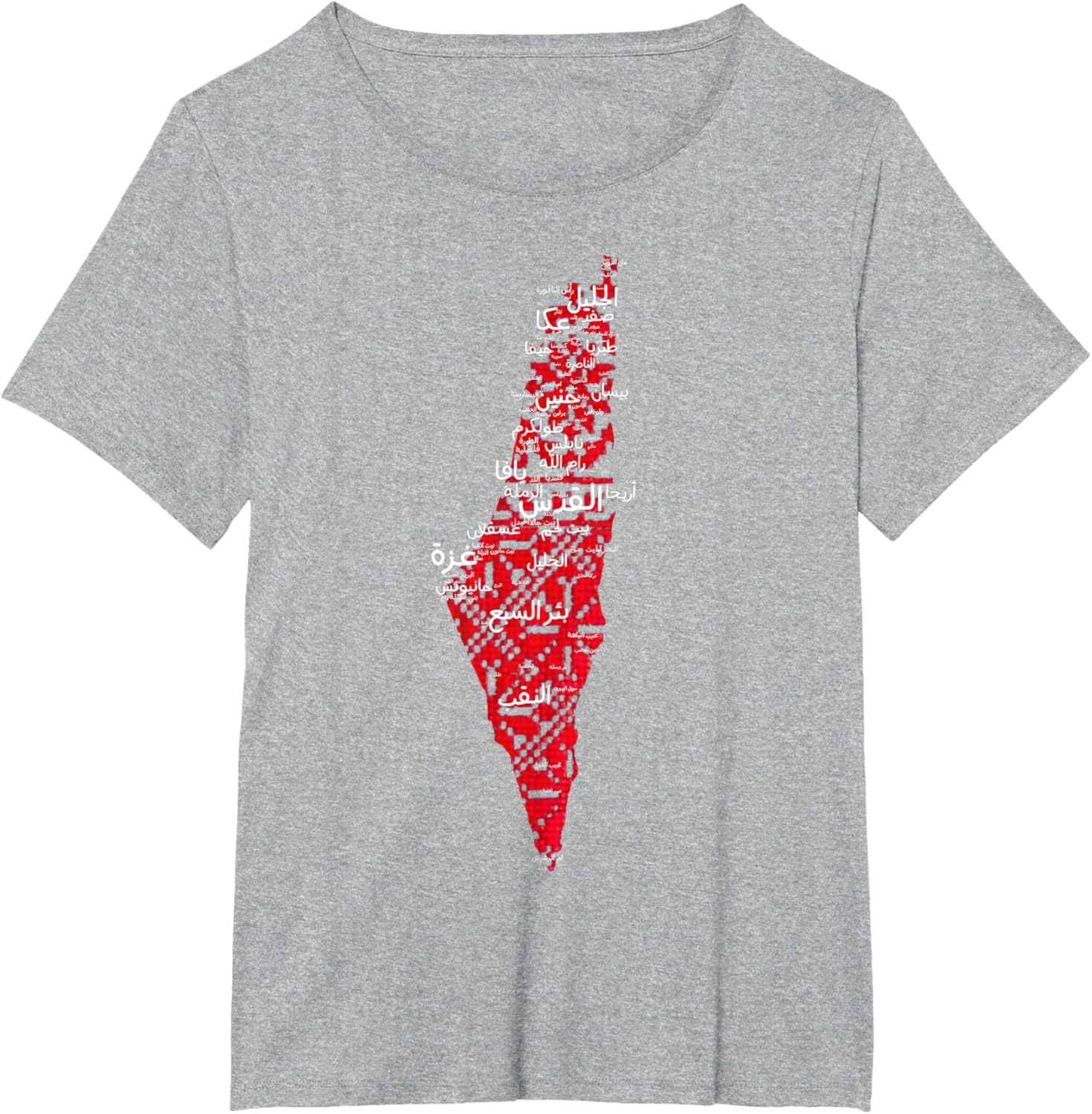 Womens Palestinian Map Thobe T-shirt
