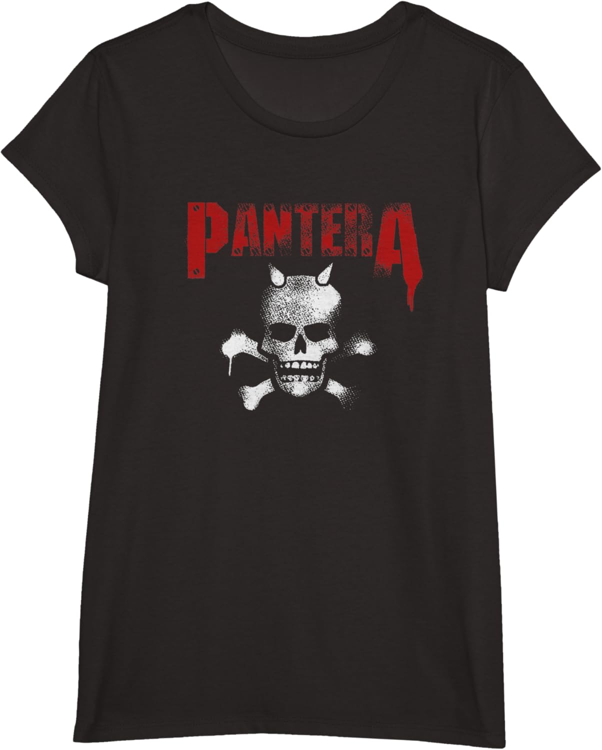 Pantera Official Horned Skull Stencil T-shirt