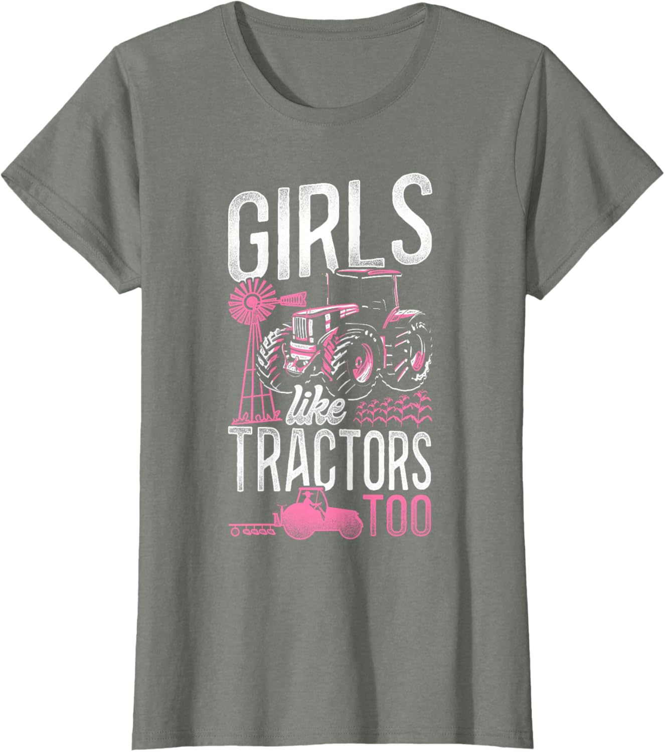 Farming Farmer Girl Tractor Tractor Vintage Girls Like T-shirt