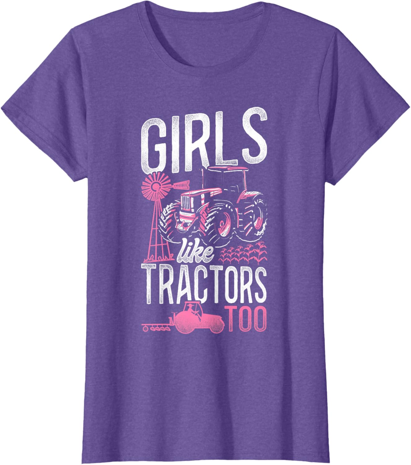 Farming Farmer Girl Tractor Tractor Vintage Girls Like T-shirt
