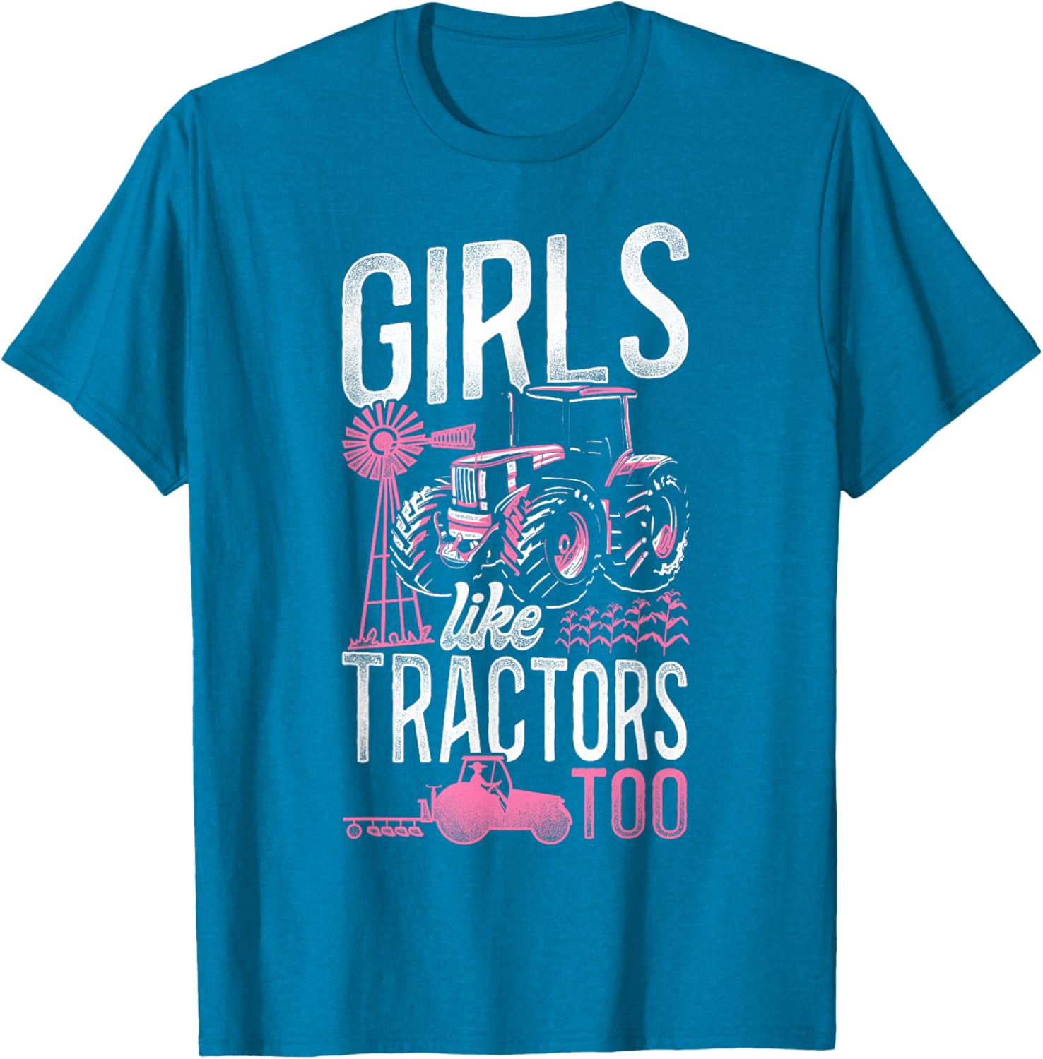 Farming Farmer Girl Tractor Tractor Vintage Girls Like T-shirt