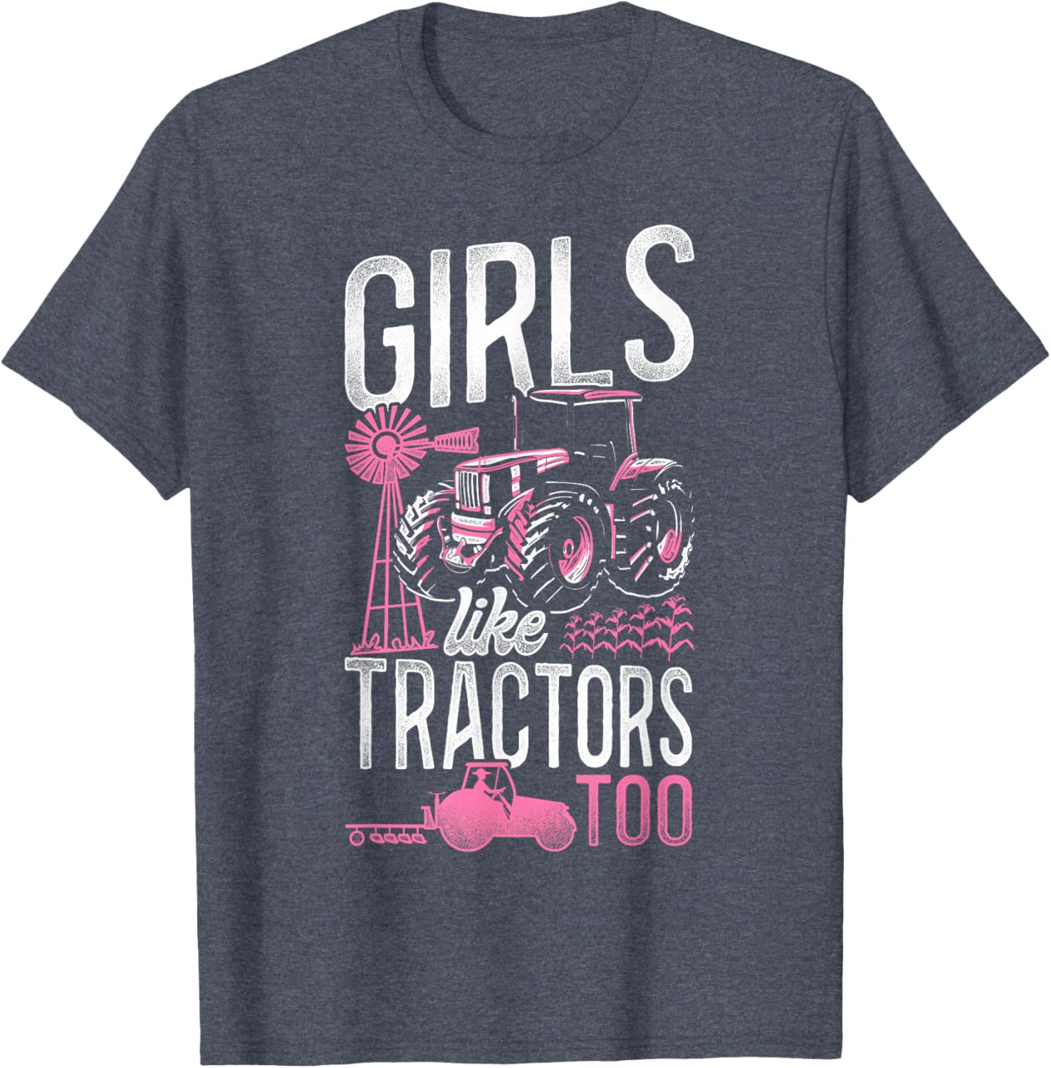 Farming Farmer Girl Tractor Tractor Vintage Girls Like T-shirt