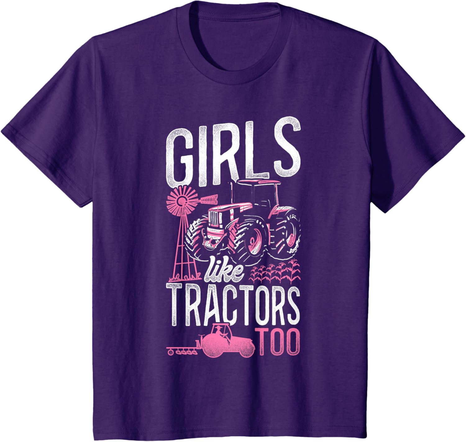 Farming Farmer Girl Tractor Tractor Vintage Girls Like T-shirt