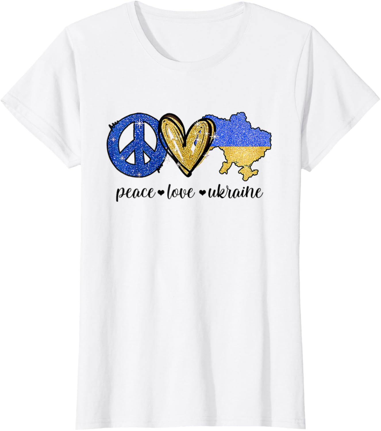 Peace Love Ukraine Ukrainian Flag I Stand With Ukraine T-shirt
