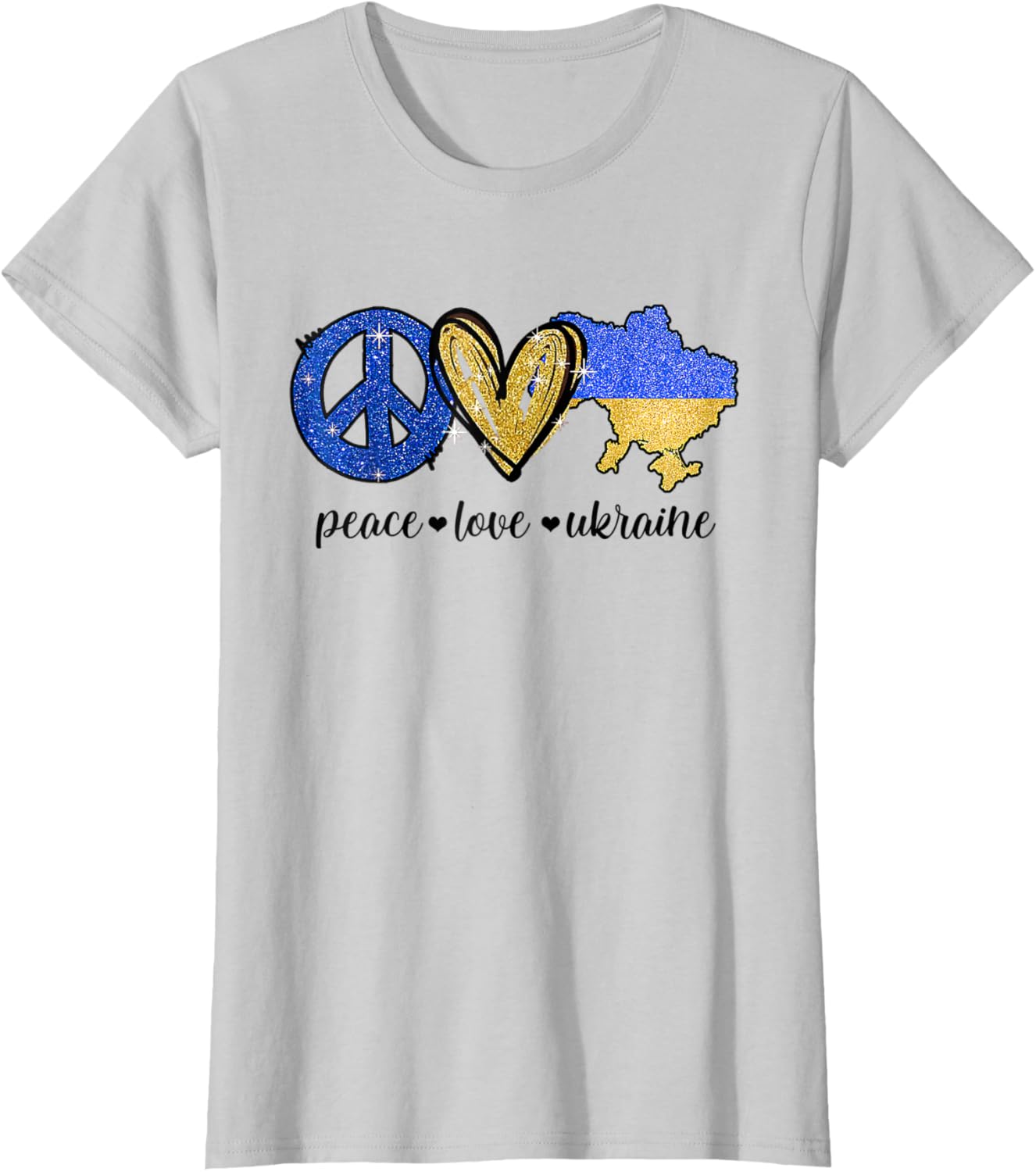 Peace Love Ukraine Ukrainian Flag I Stand With Ukraine T-shirt