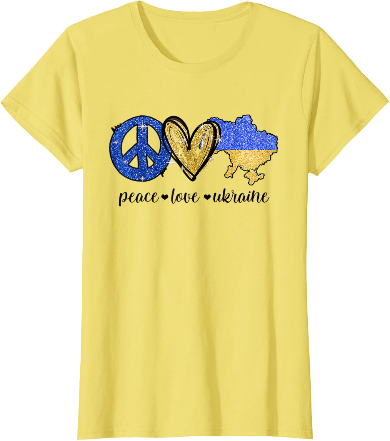 Peace Love Ukraine Ukrainian Flag I Stand With Ukraine T-shirt