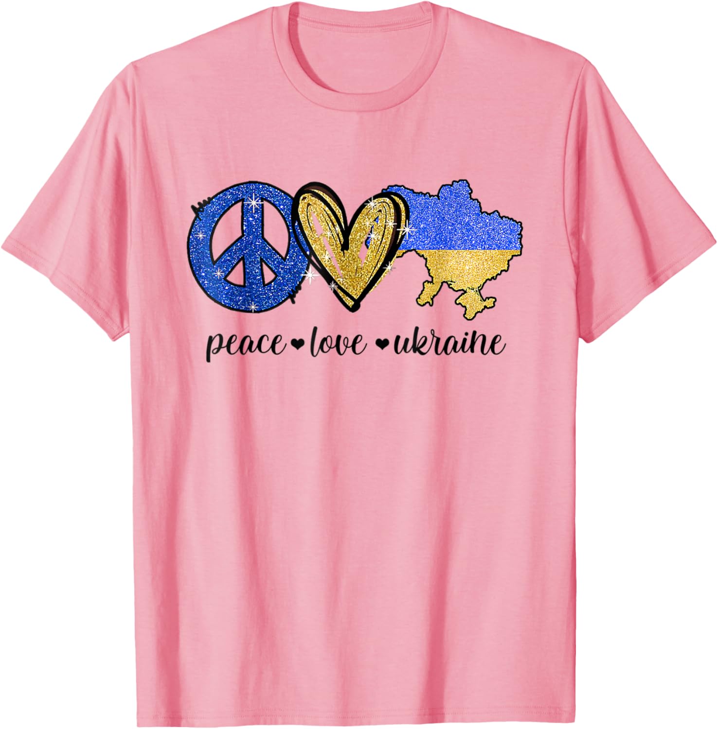 Peace Love Ukraine Ukrainian Flag I Stand With Ukraine T-shirt
