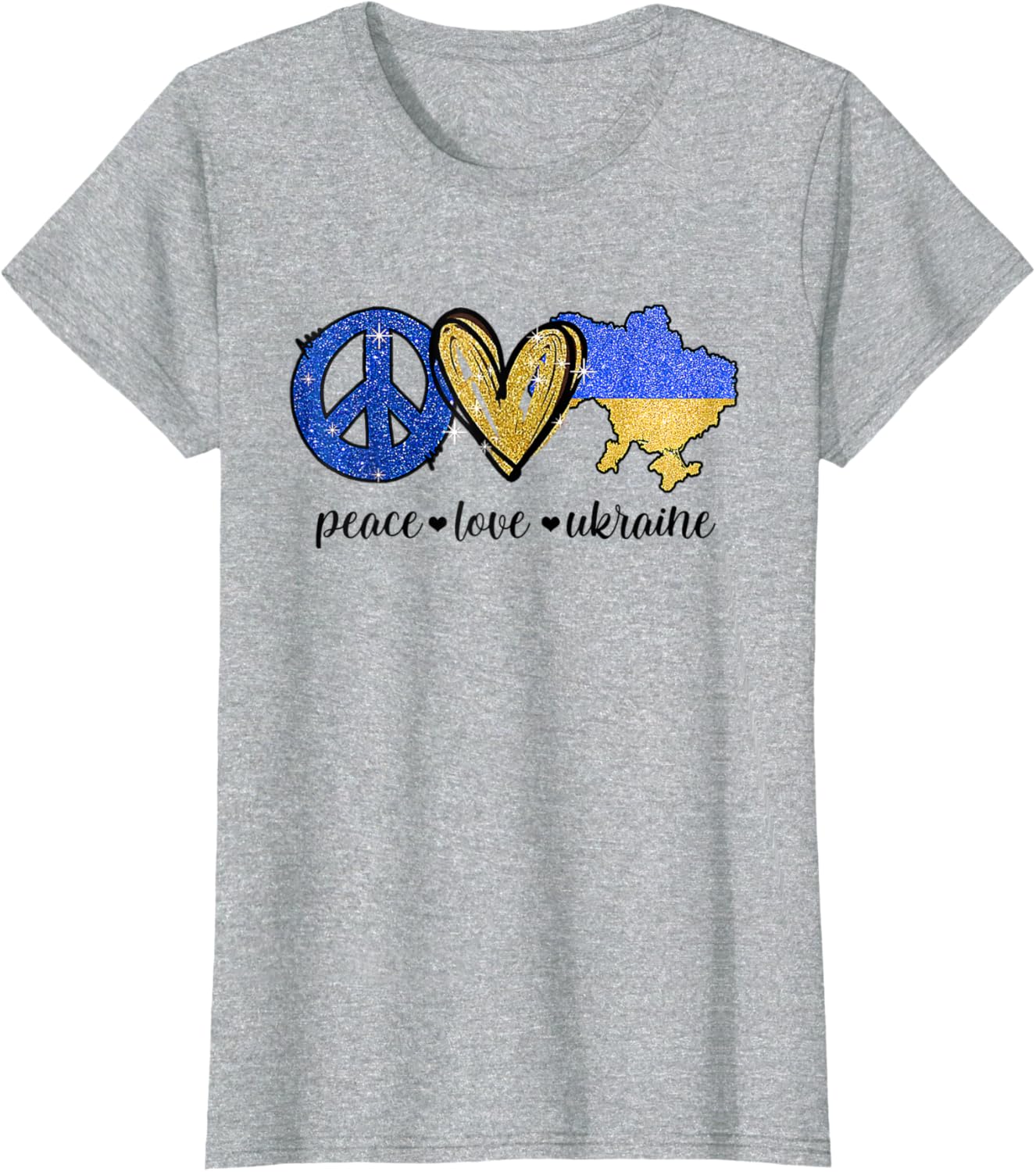 Peace Love Ukraine Ukrainian Flag I Stand With Ukraine T-shirt
