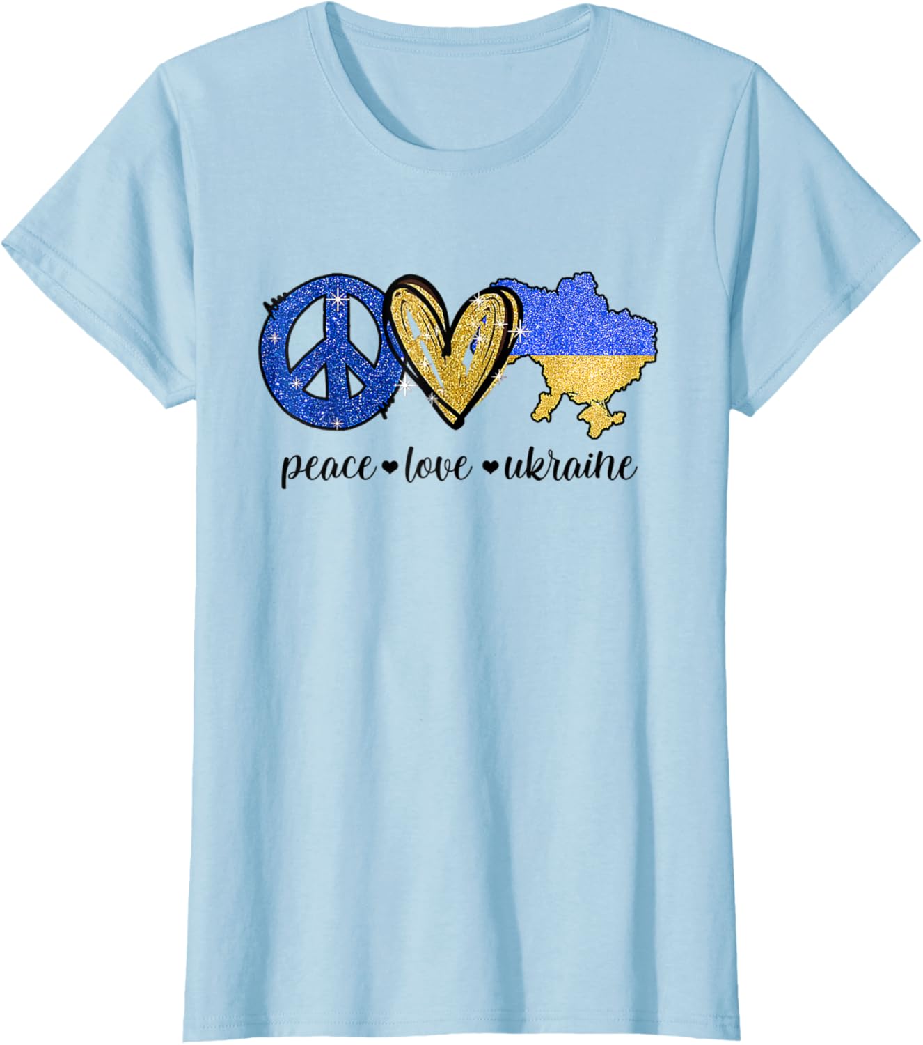 Peace Love Ukraine Ukrainian Flag I Stand With Ukraine T-shirt