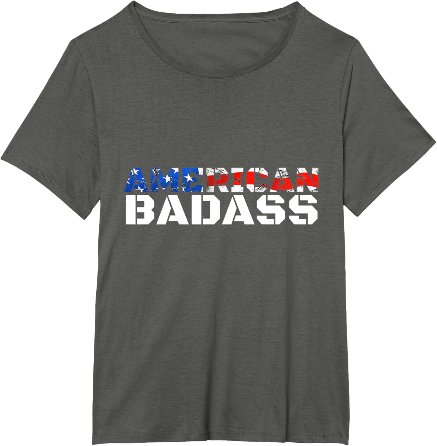 American Badass Usa Flag Patriotic Distressed T-shirt