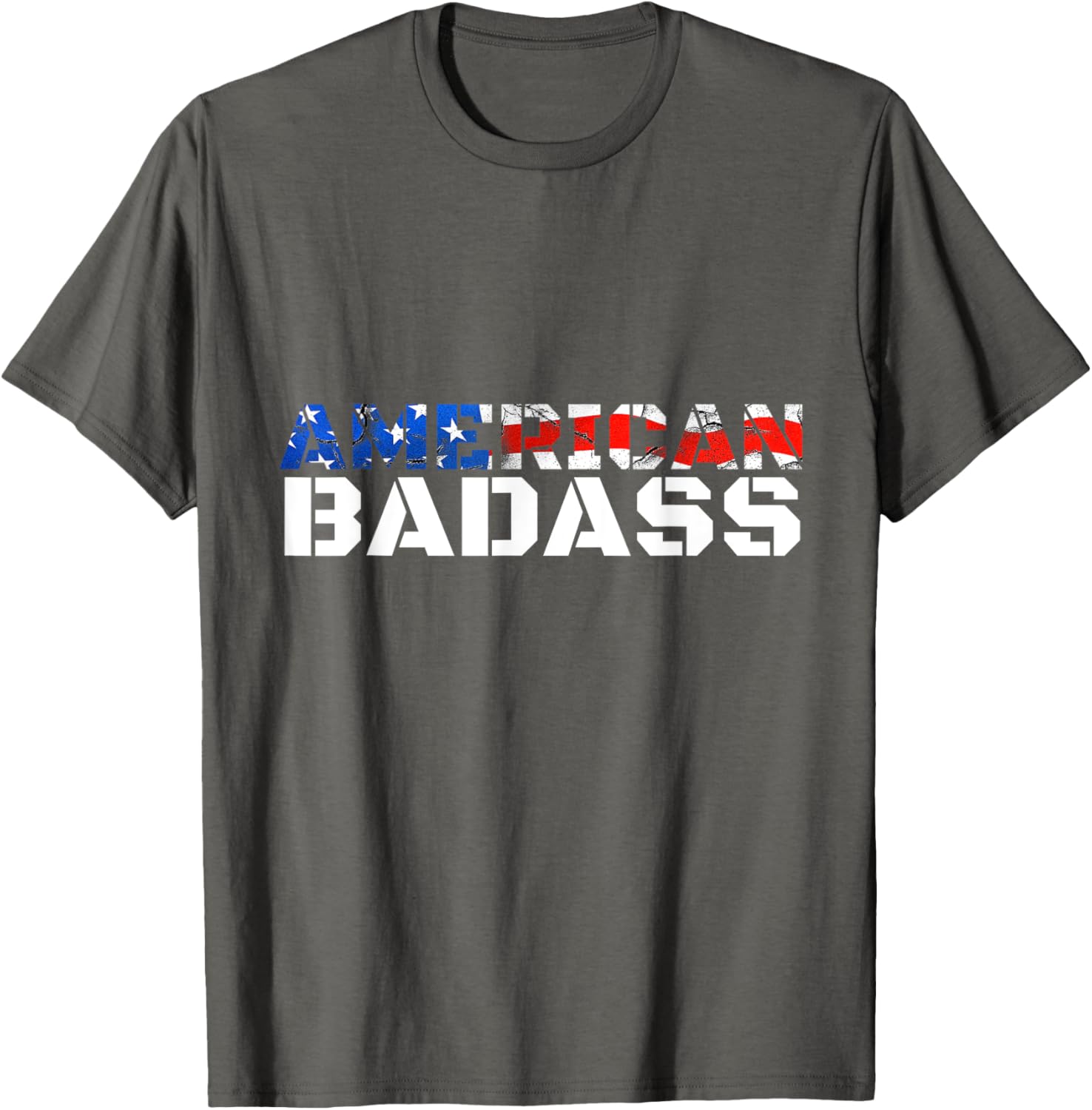 American Badass Usa Flag Patriotic Distressed T-shirt