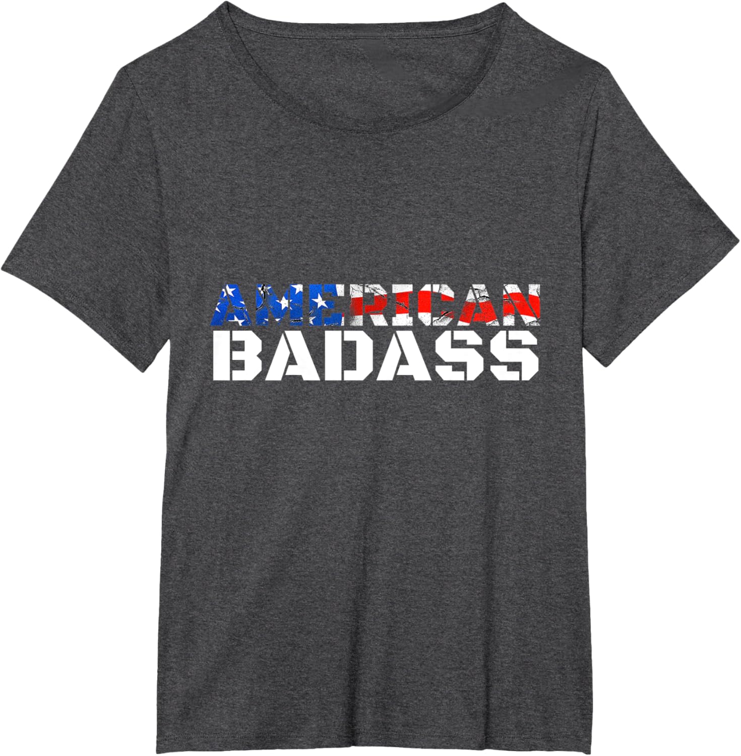 American Badass Usa Flag Patriotic Distressed T-shirt
