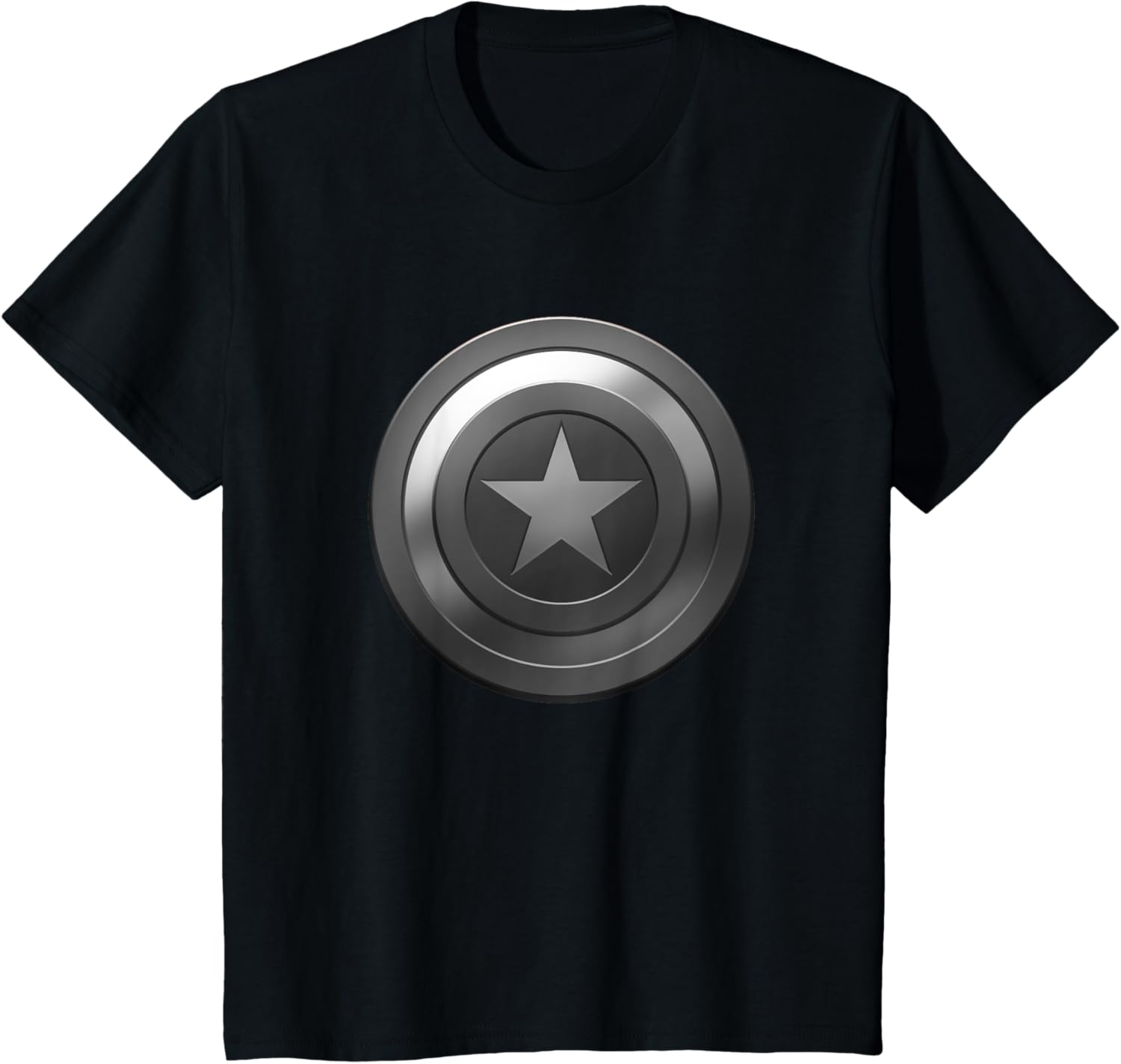 Marvel Comics Retro Classic Captain America Grayscale Shield T-shirt