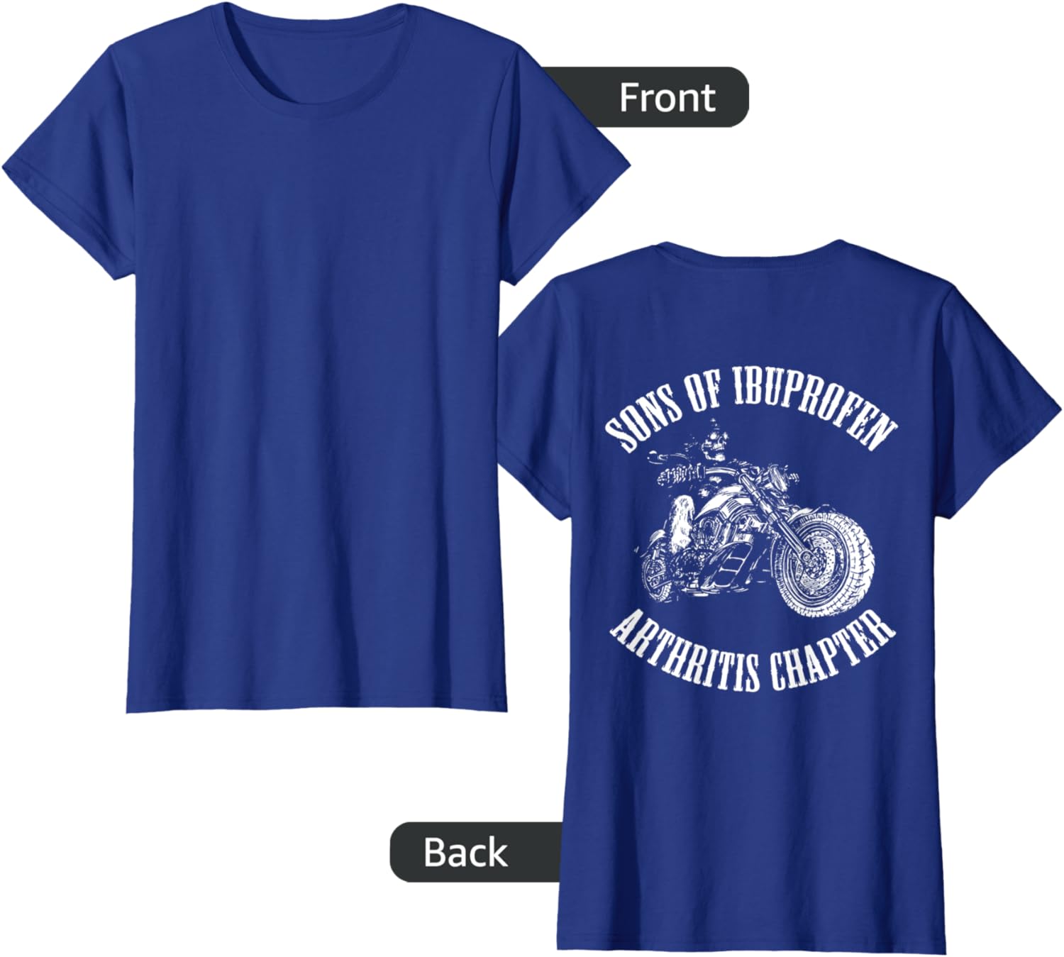 Arthritis Chapter Biker T-shirt Back T-shirt