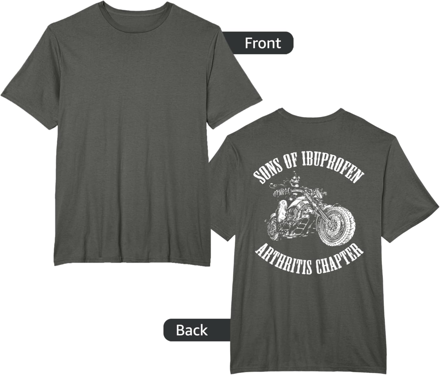Arthritis Chapter Biker T-shirt Back T-shirt