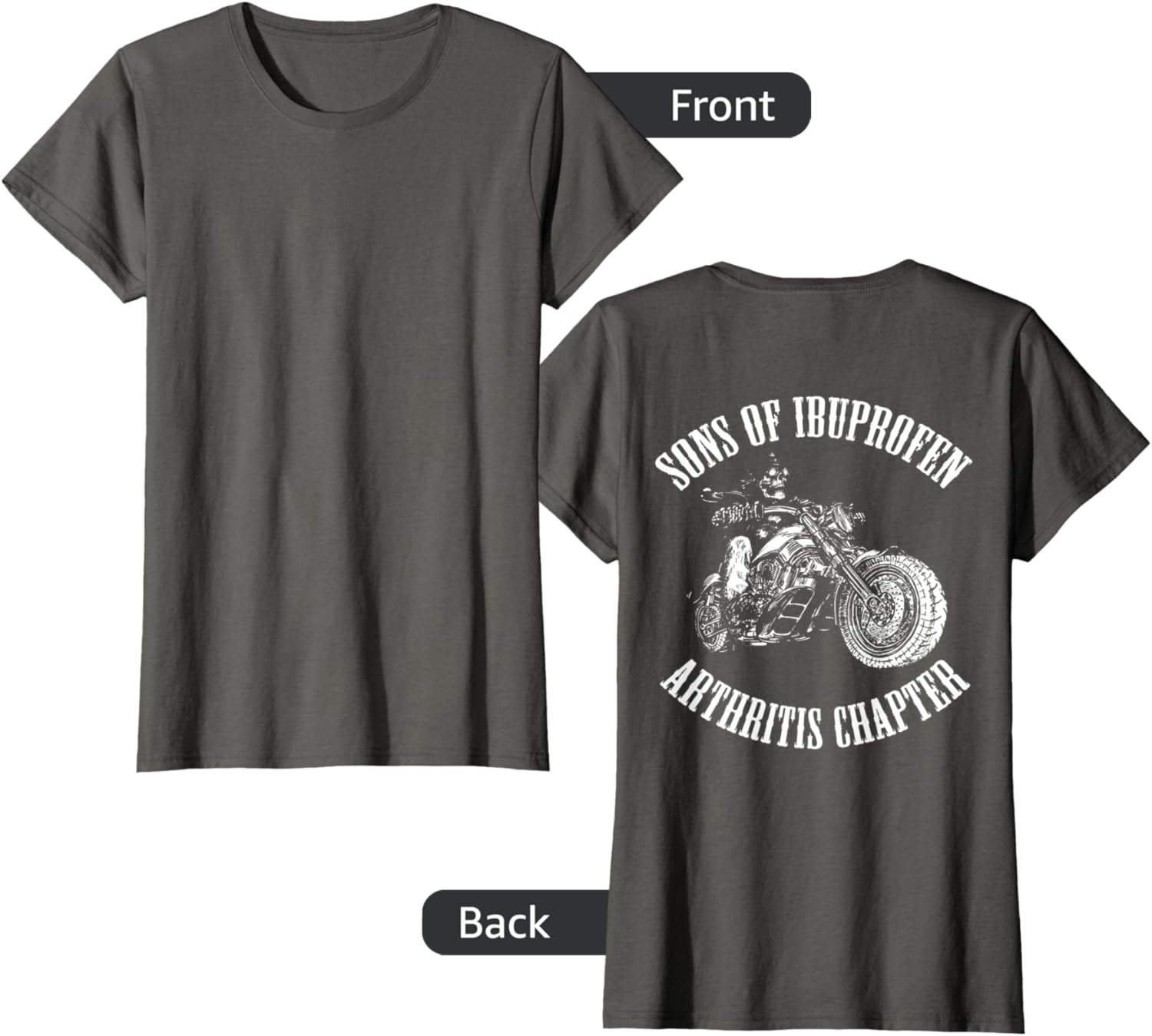 Arthritis Chapter Biker T-shirt Back T-shirt