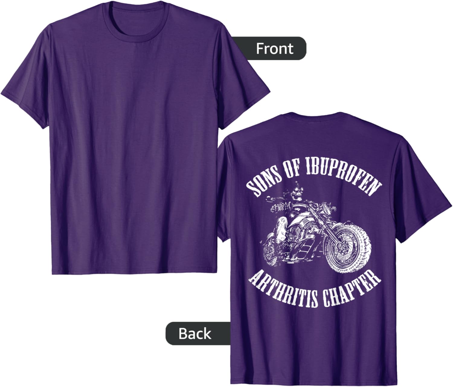 Arthritis Chapter Biker T-shirt Back T-shirt