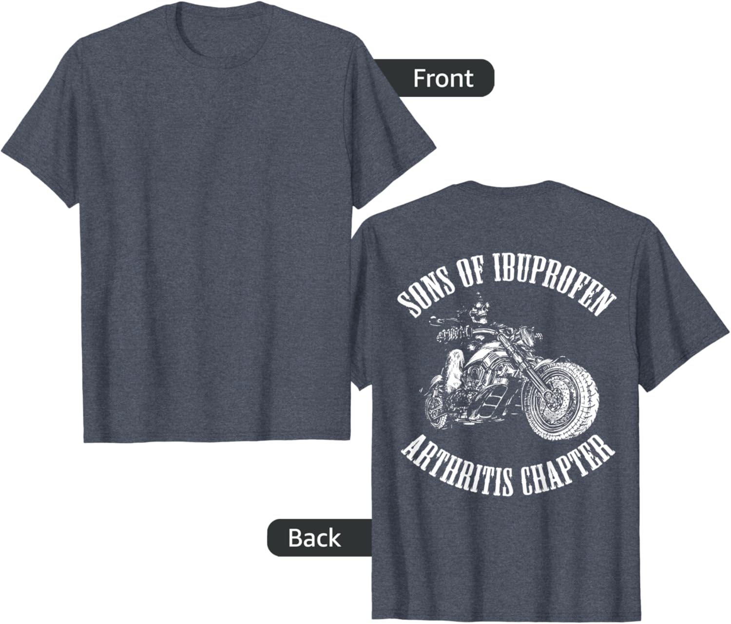 Arthritis Chapter Biker T-shirt Back T-shirt